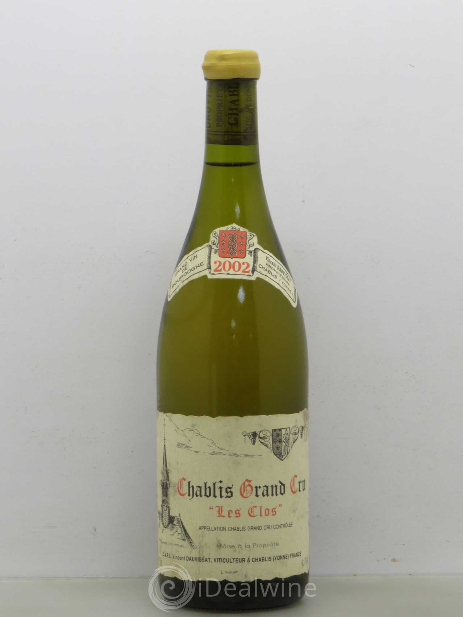 Chablis Grand Cru Les Clos Vincent Dauvissat (Domaine) 2002 - Lot de 1 bouteille - 0