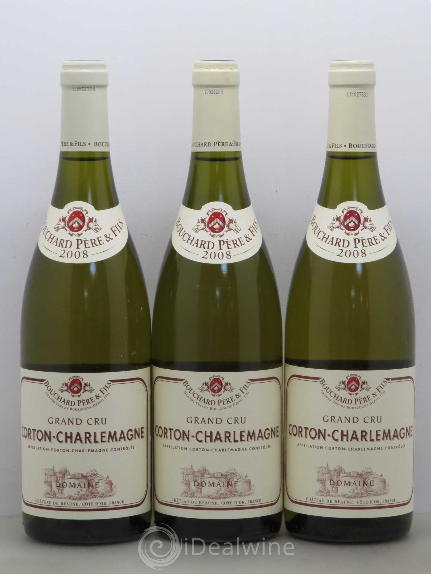 Corton-Charlemagne Grand Cru Bouchard Père & Fils 2008 - Lot de 3 bouteilles - 0