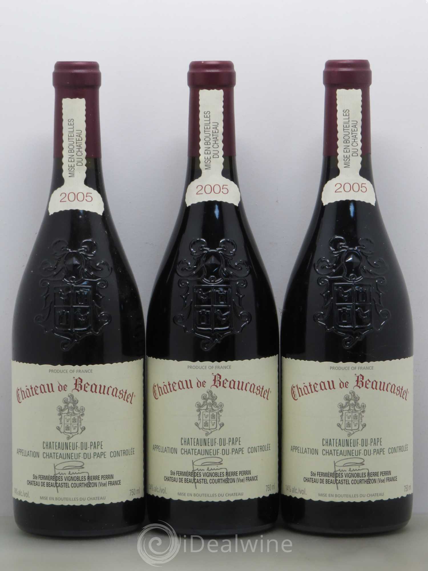 Châteauneuf-du-Pape Château de Beaucastel Famille Perrin 2005 - Lot de 6 bouteilles - 1