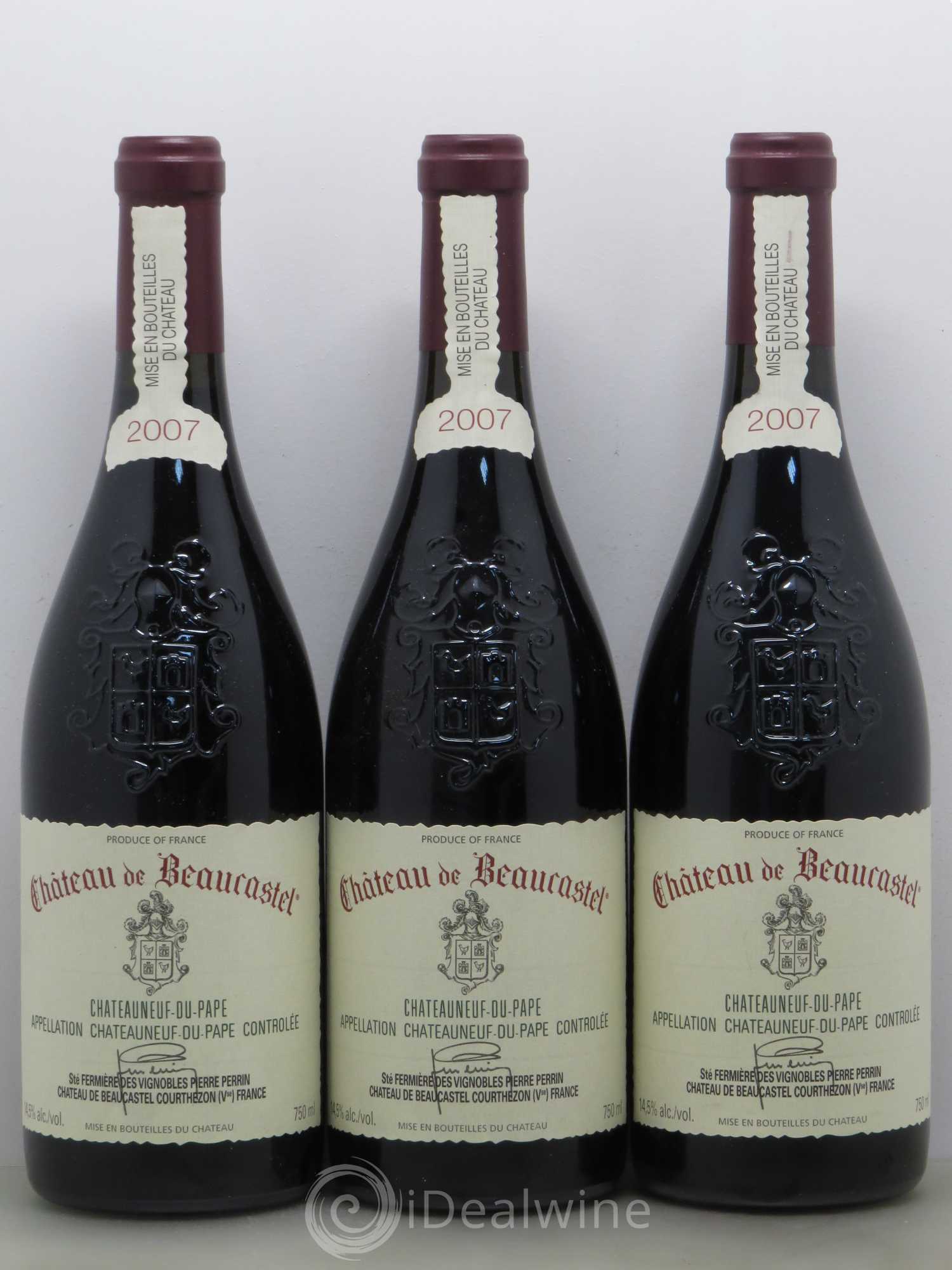 Châteauneuf-du-Pape Château de Beaucastel Famille Perrin 2007 - Lot de 6 bouteilles - 1