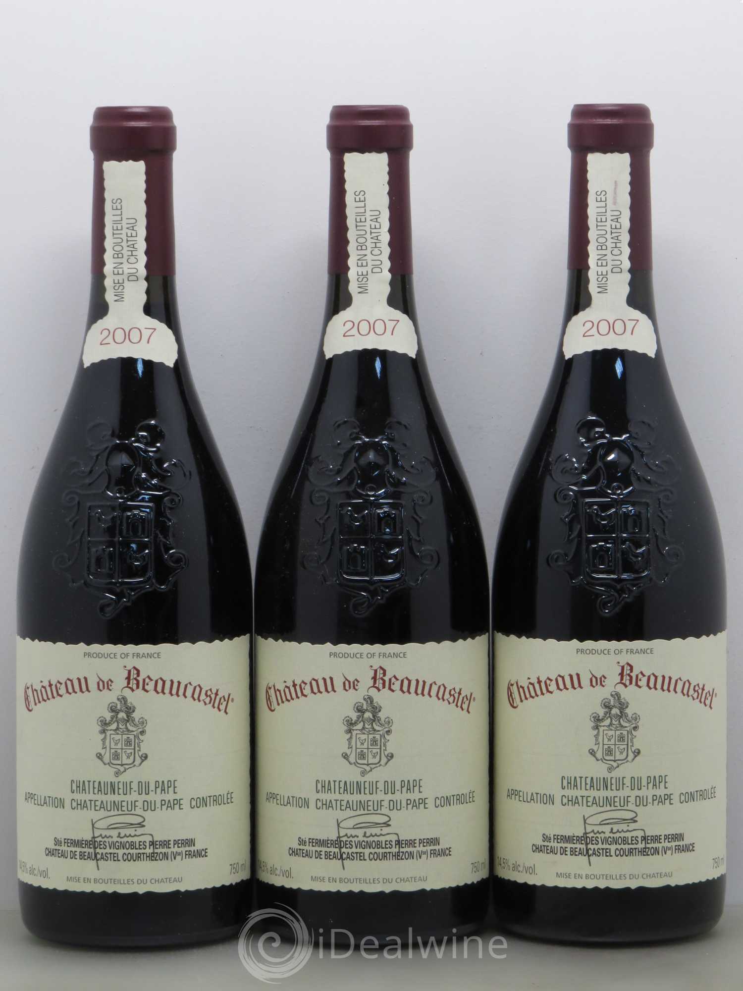 Châteauneuf-du-Pape Château de Beaucastel Famille Perrin 2007 - Lot de 6 bouteilles - 2