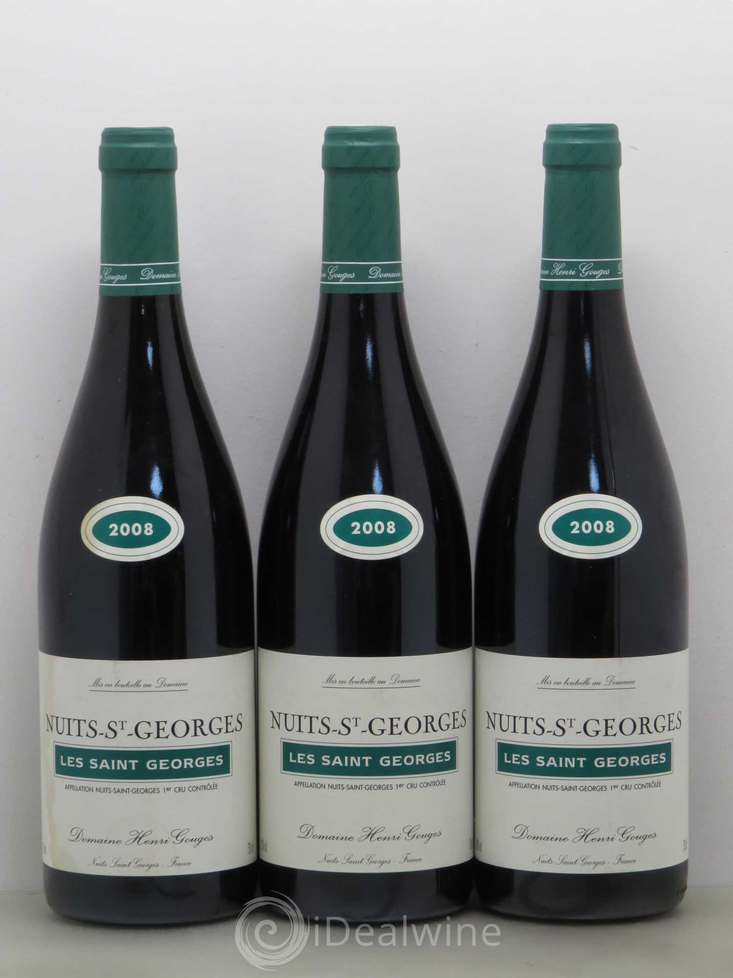 Nuits-Saint-Georges 1er Cru Les Saints Georges Henri Gouges 2008 - Posten von 3 Flaschen - 0