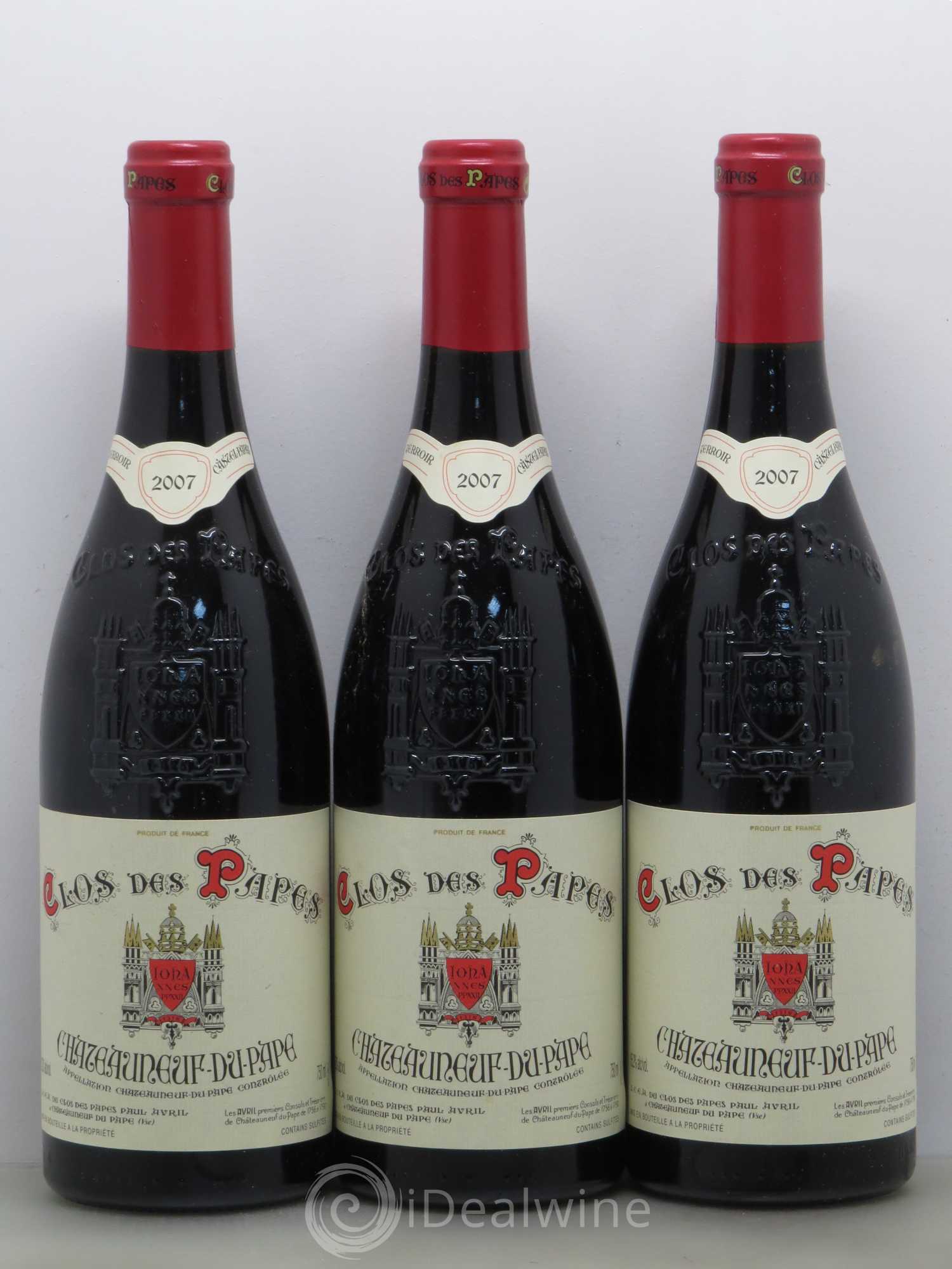Châteauneuf-du-Pape Clos des Papes - Paul Avril 2007 - Lot de 6 bouteilles - 1