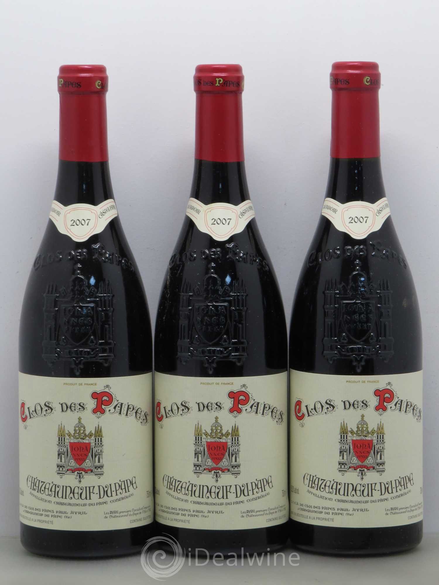 Châteauneuf-du-Pape Clos des Papes - Paul Avril 2007 - Lot de 6 bouteilles - 2