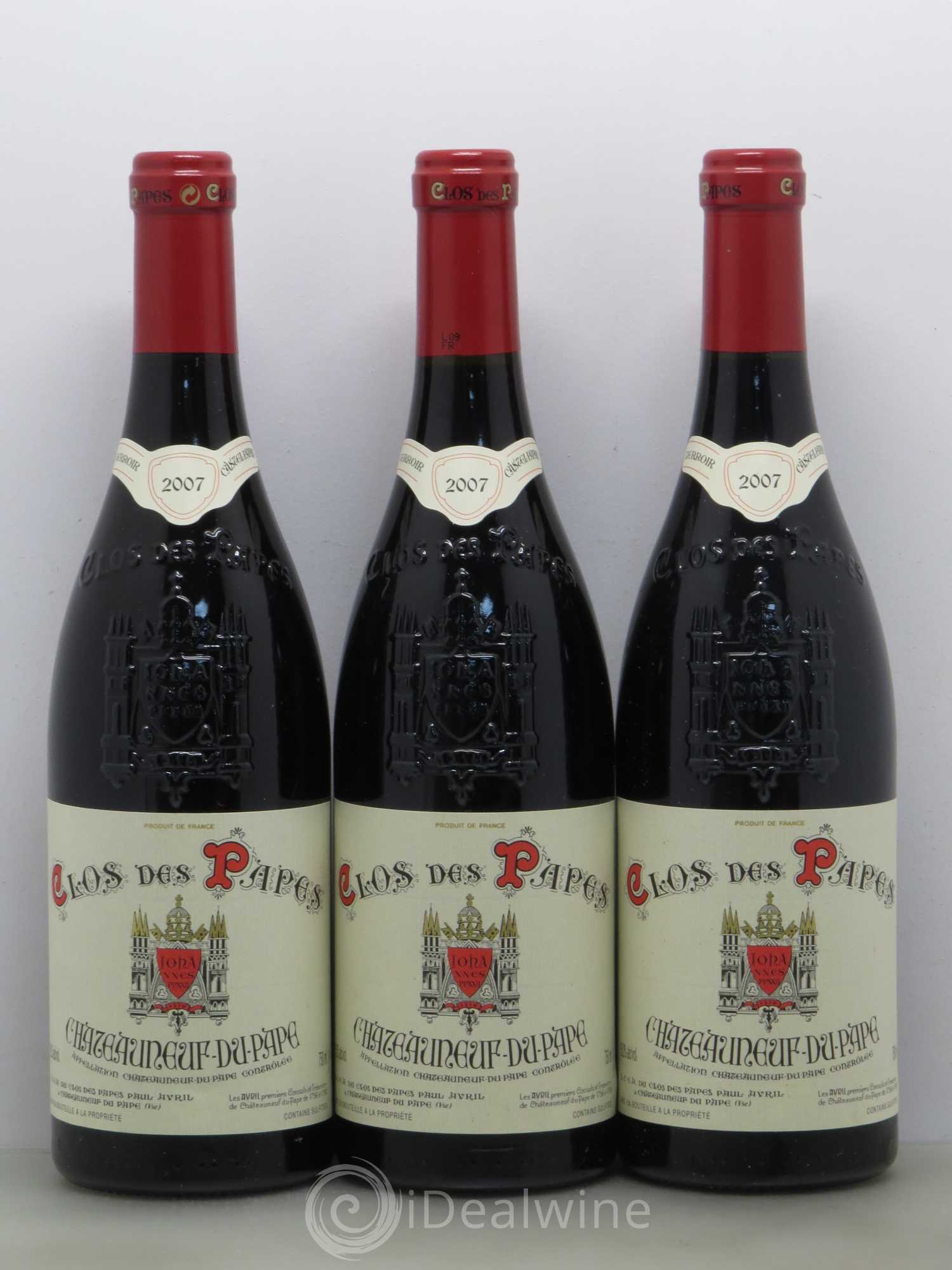 Châteauneuf-du-Pape Clos des Papes - Paul Avril 2007 - Lot de 6 bouteilles - 2