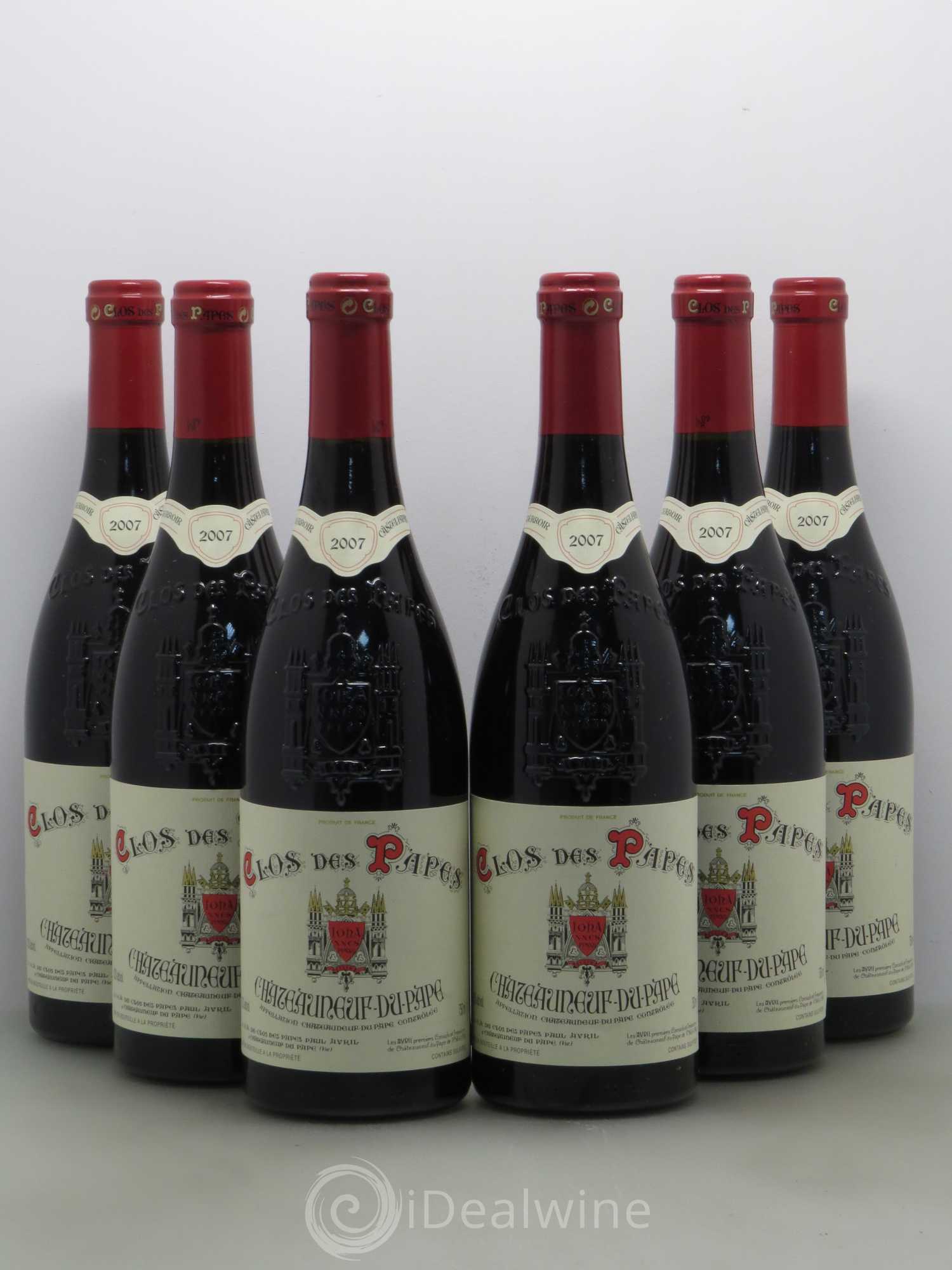 Châteauneuf-du-Pape Clos des Papes - Paul Avril 2007 - Lot de 6 bouteilles - 0