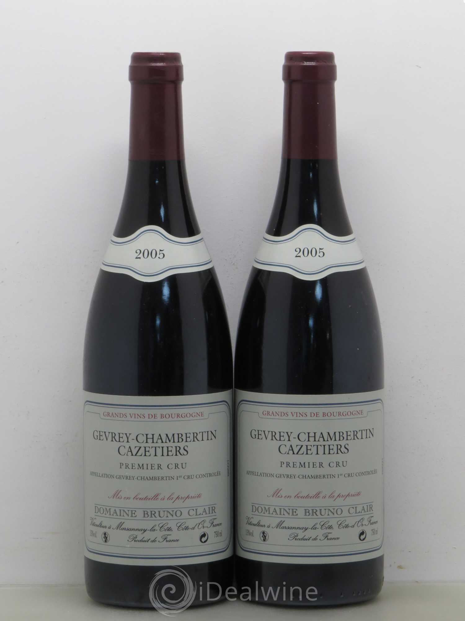 Gevrey-Chambertin 1er Cru Les Cazetiers Bruno Clair (Domaine) 2005 - Lot de 2 bouteilles - 0