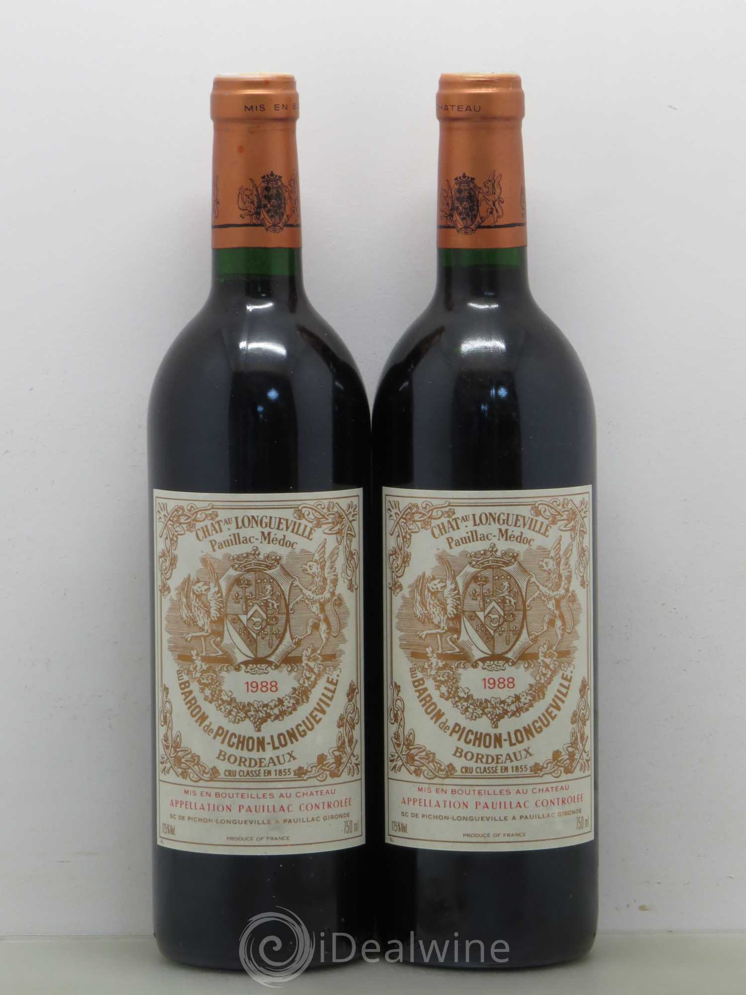 Pichon Longueville Baron 2ème Grand Cru Classé 1988 - Lot de 2 bouteilles - 0