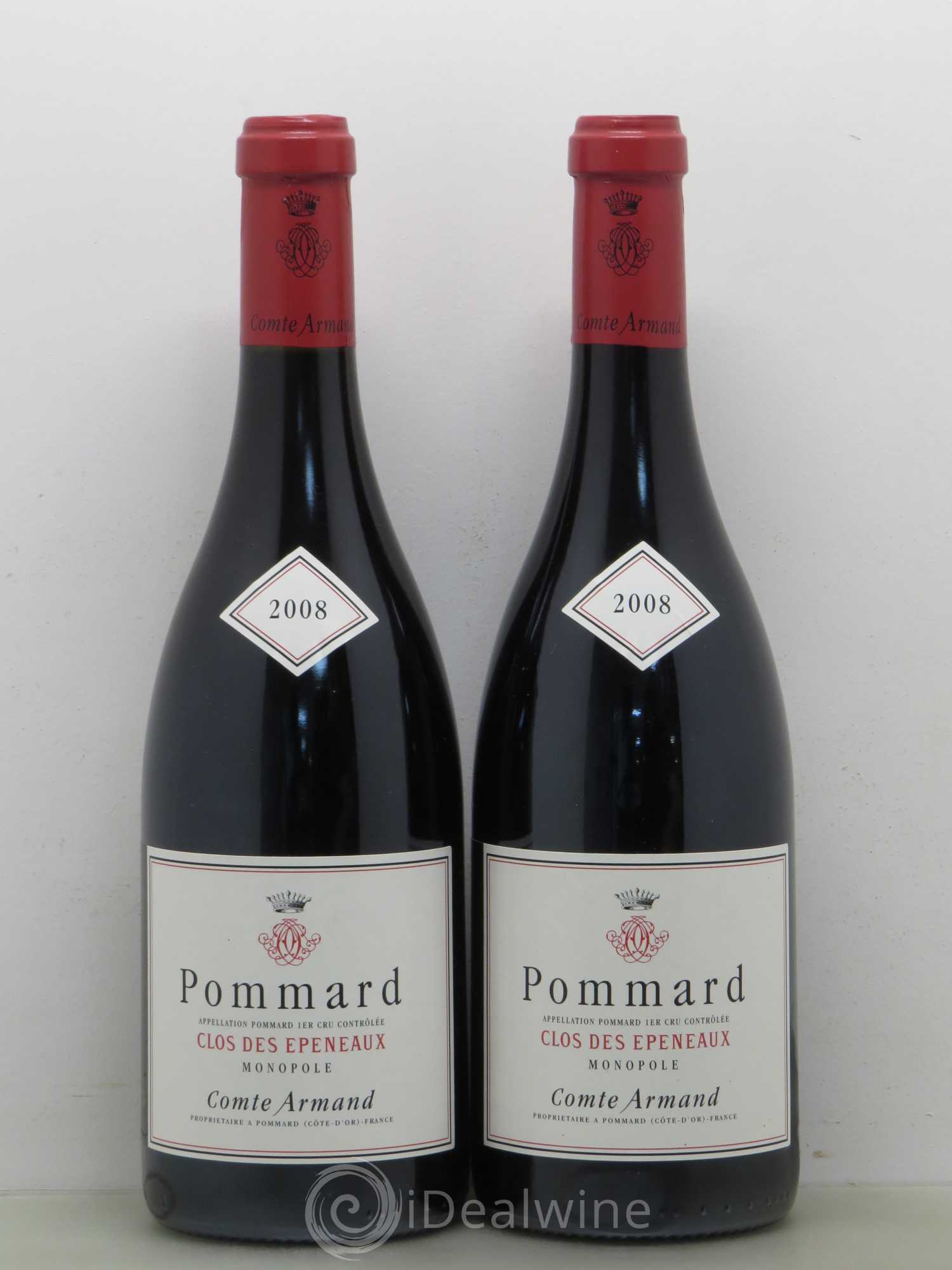Pommard 1er Cru Clos des Epeneaux Comte Armand 2008 - Lot de 2 bouteilles - 0
