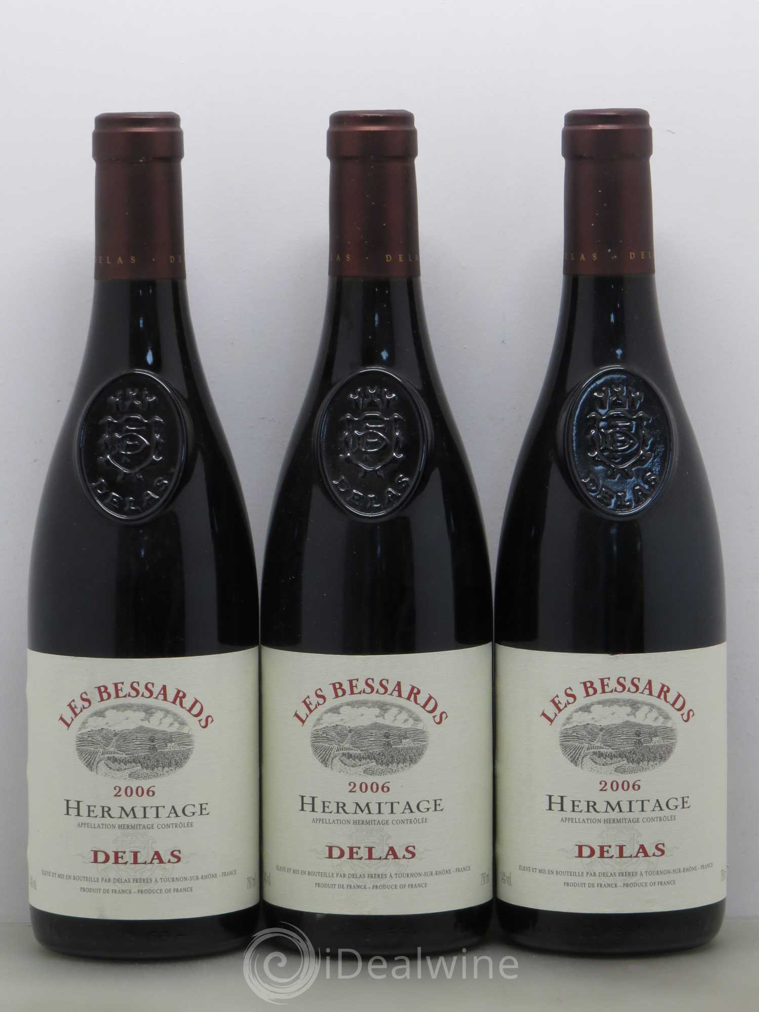 Hermitage Les Bessards Delas Frères 2006 - Lot de 3 bouteilles - 0