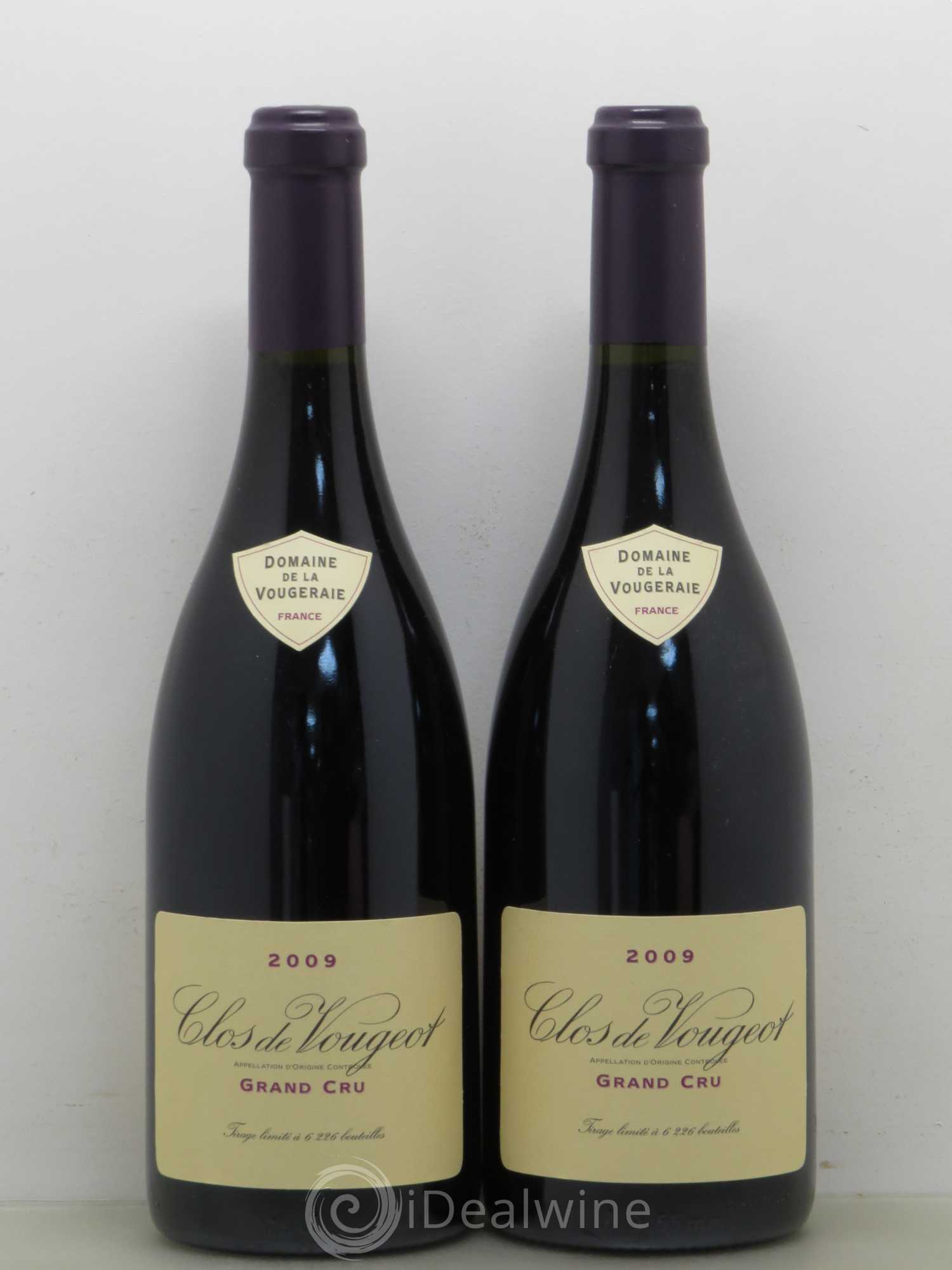 Clos de Vougeot Grand Cru La Vougeraie 2009 - Lot de 2 bouteilles - 0