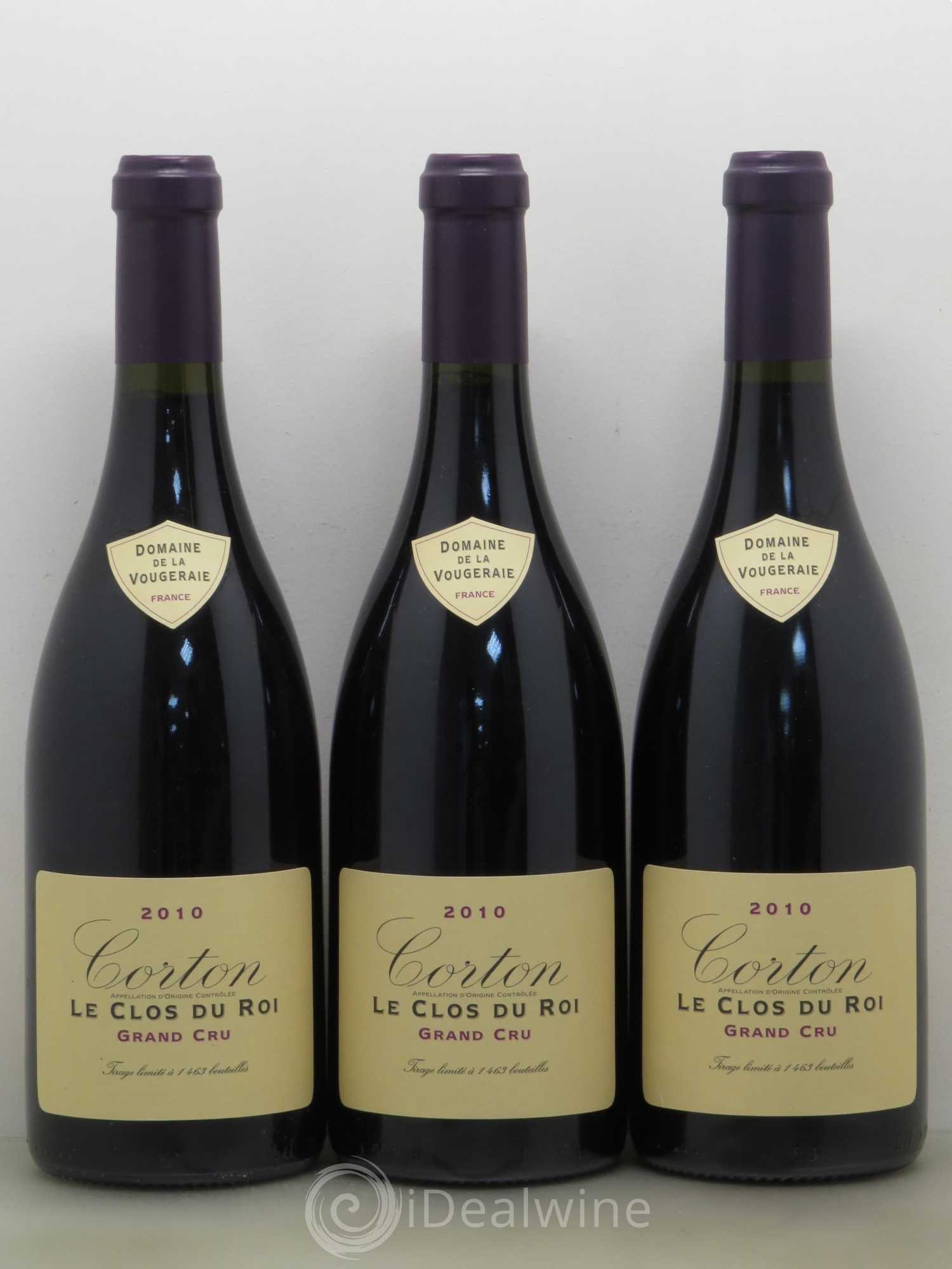 Corton Grand Cru Le Clos du Roi La Vougeraie 2010 - Lot de 3 bouteilles - 0