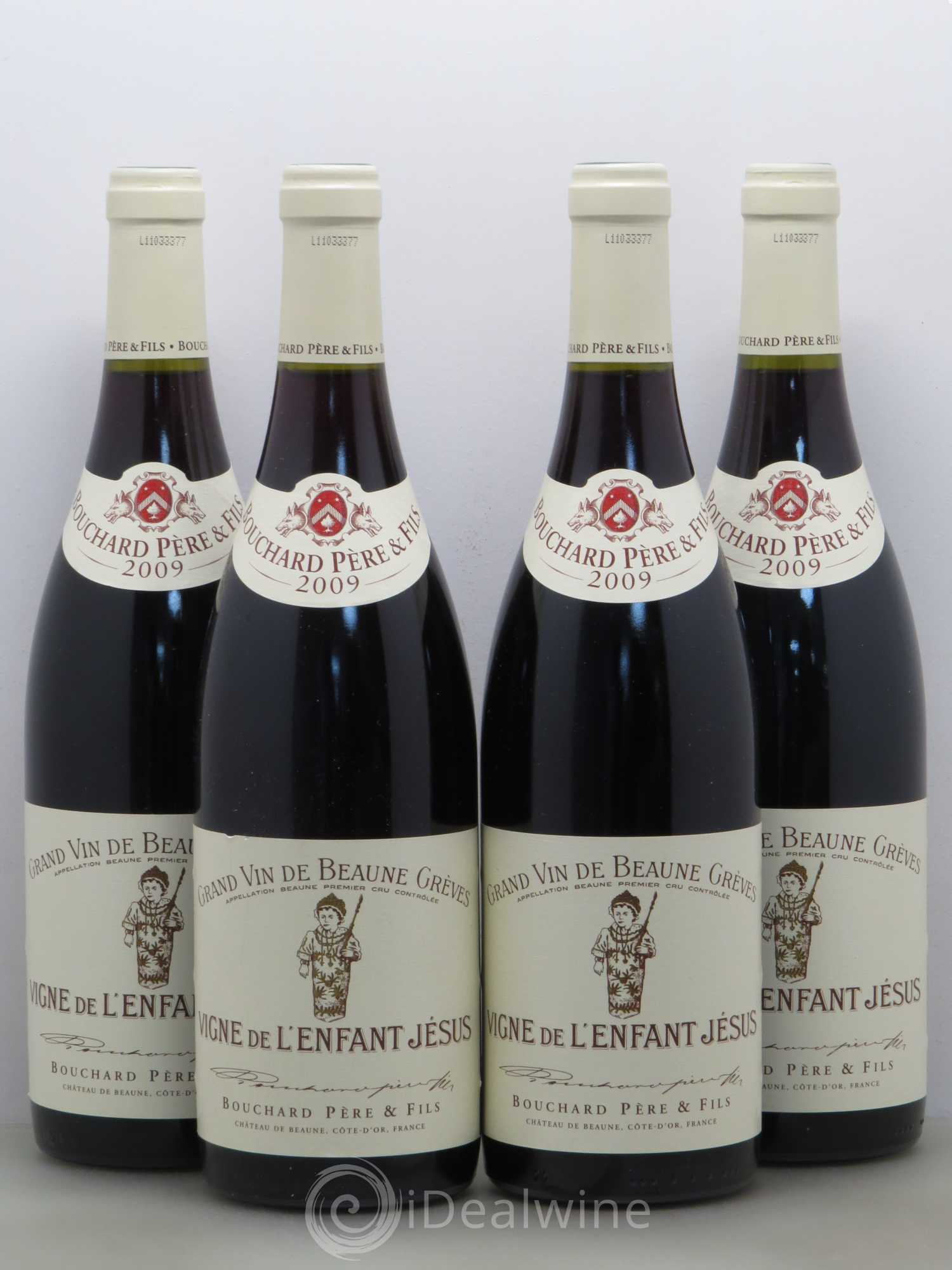 Beaune 1er Cru Grèves - Vigne de l'Enfant Jésus Bouchard Père & Fils 2009 - Lot de 4 bouteilles - 0