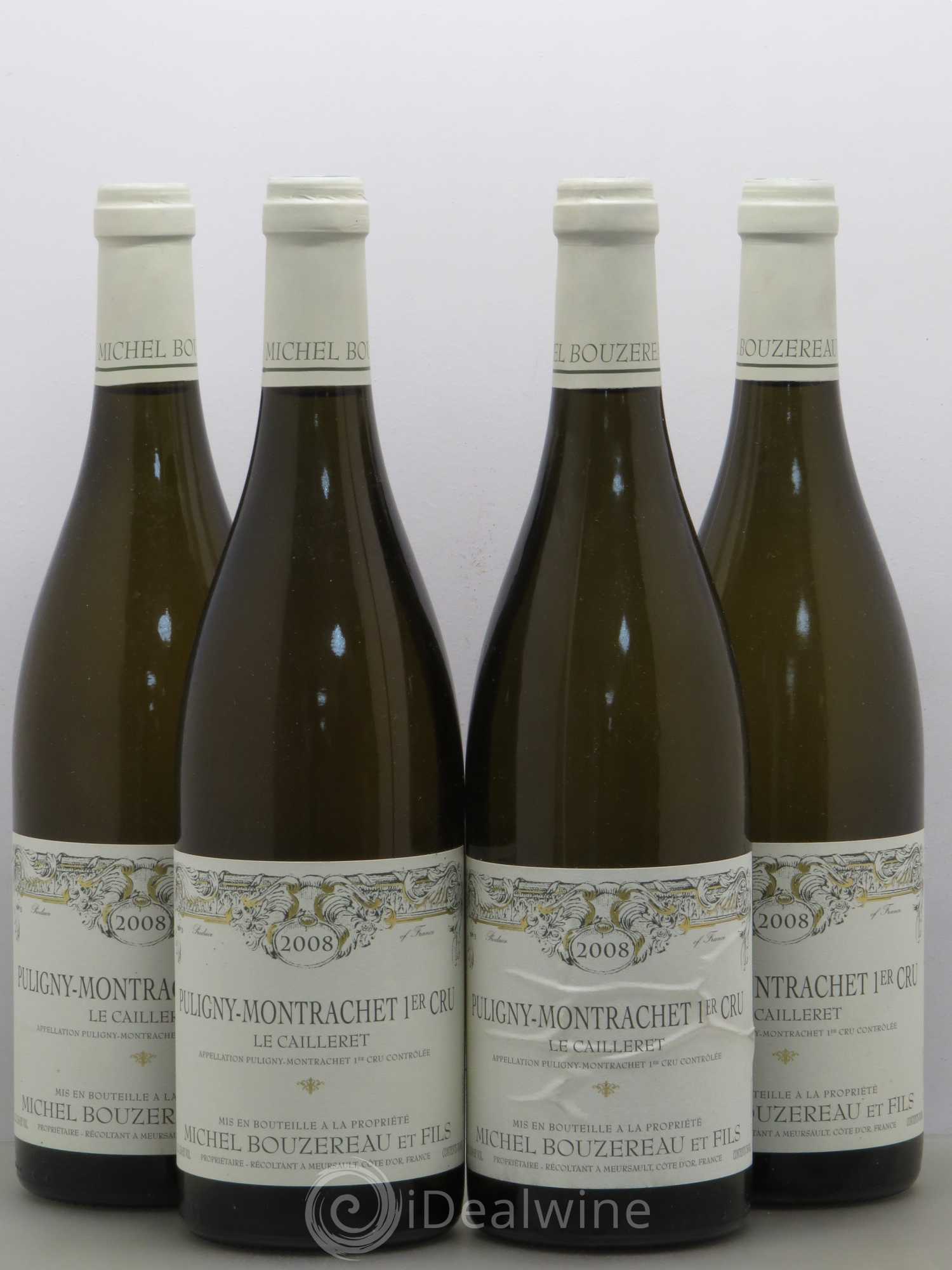 Puligny-Montrachet 1er Cru Le Cailleret Michel Bouzereau et Fils (Domaine) 2008 - Lot de 4 bouteilles - 0