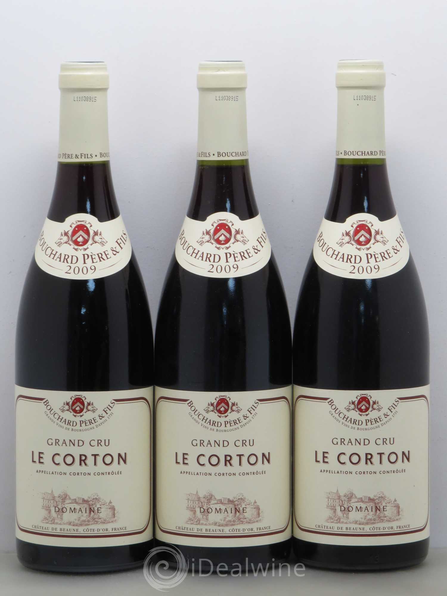 Corton Grand Cru Le Corton Bouchard Père & Fils 2009 - Lot de 3 bouteilles - 0