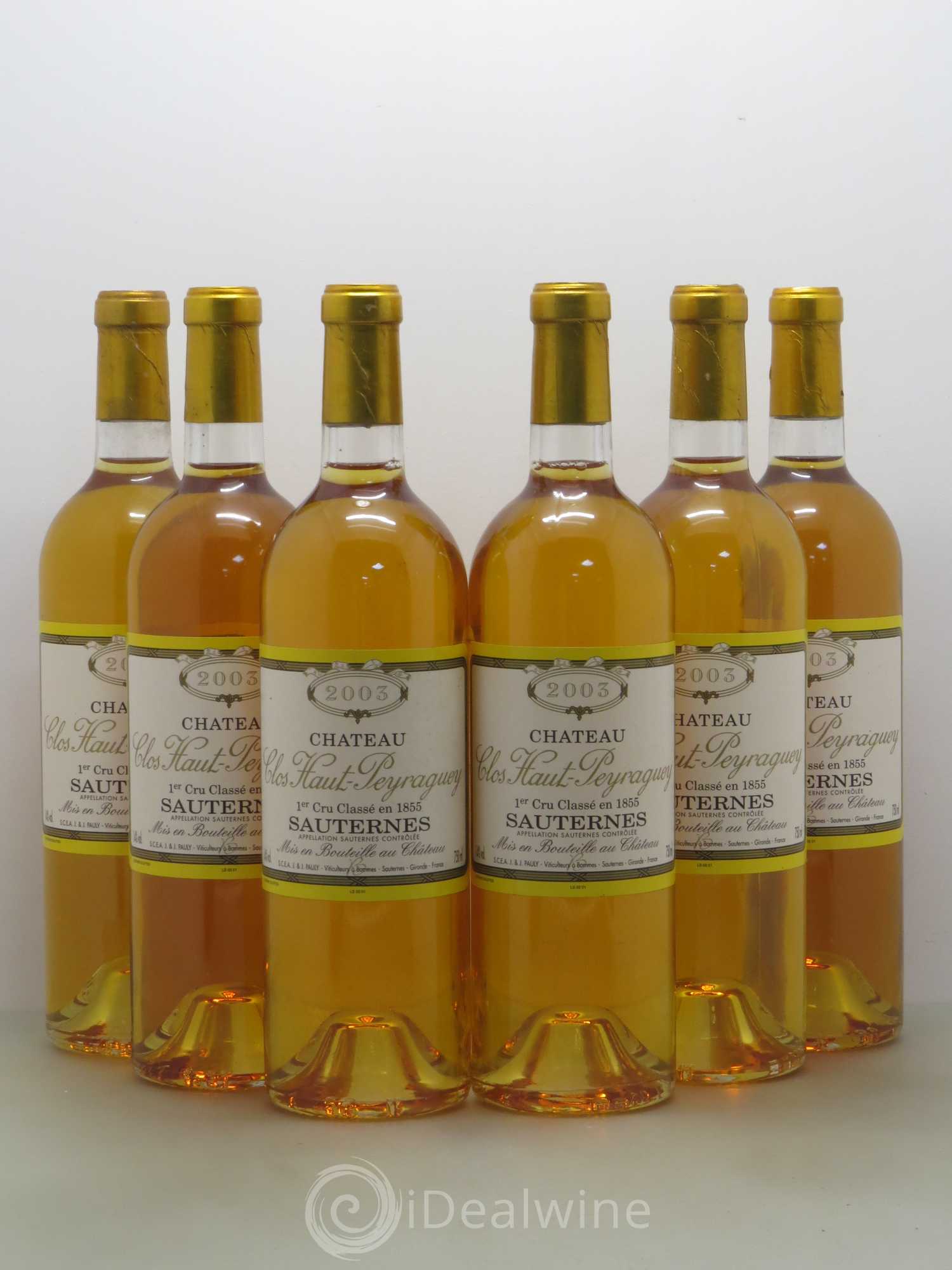 Clos Haut-Peyraguey 1er Grand Cru Classé 2003 - Lotto di 6 bottiglie - 0