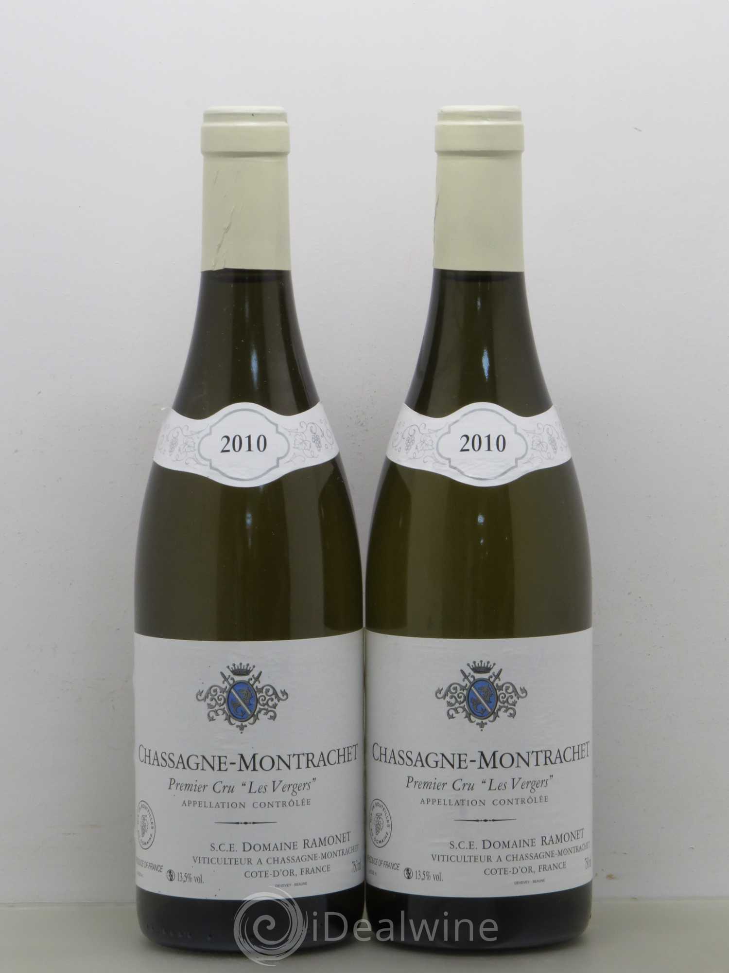 Chassagne-Montrachet 1er Cru Les Vergers Ramonet (Domaine) 2010 - Lot de 2 bouteilles - 0