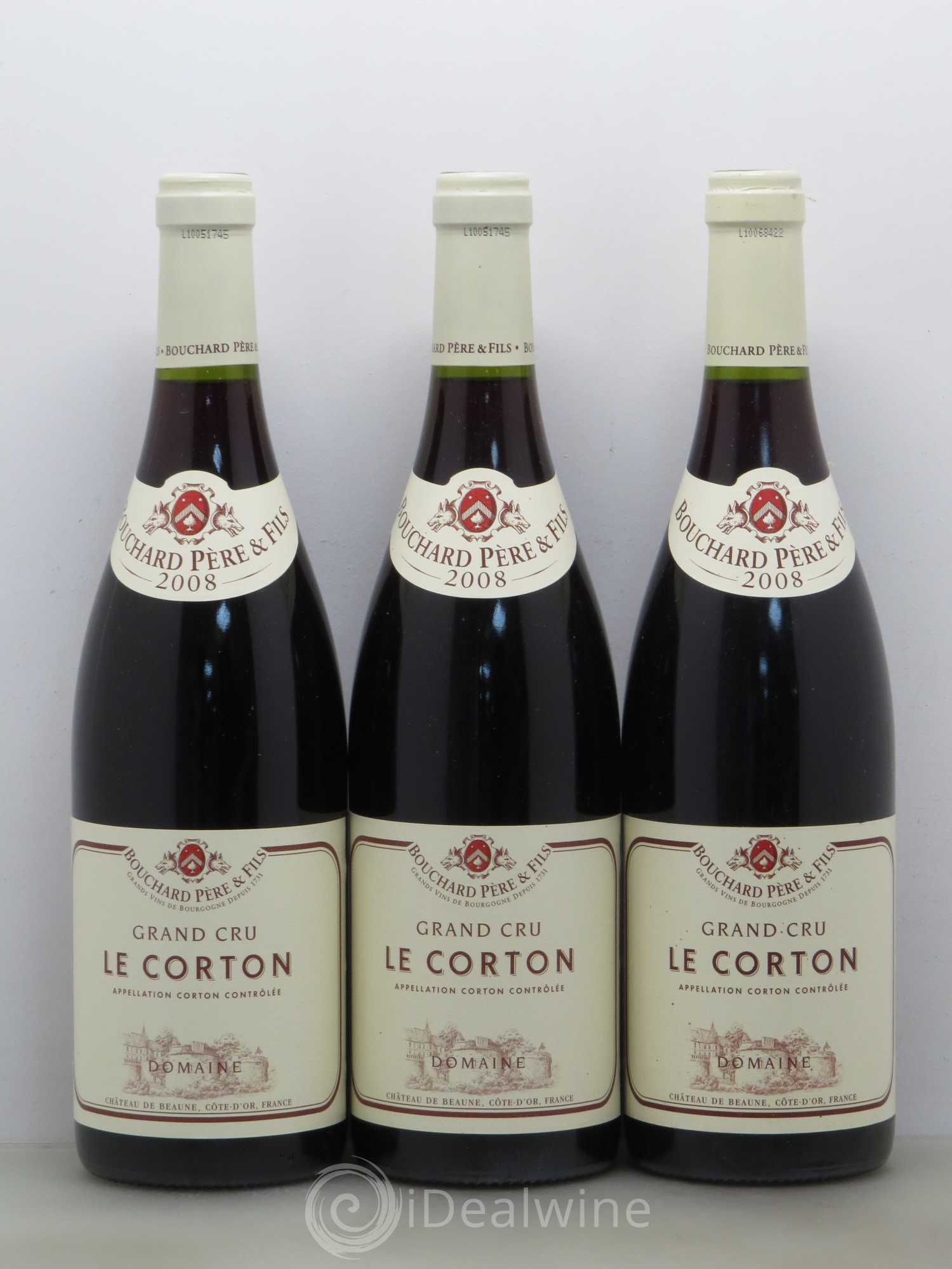 Corton Grand Cru Le Corton Bouchard Père & Fils 2008 - Lot de 6 bouteilles - 1
