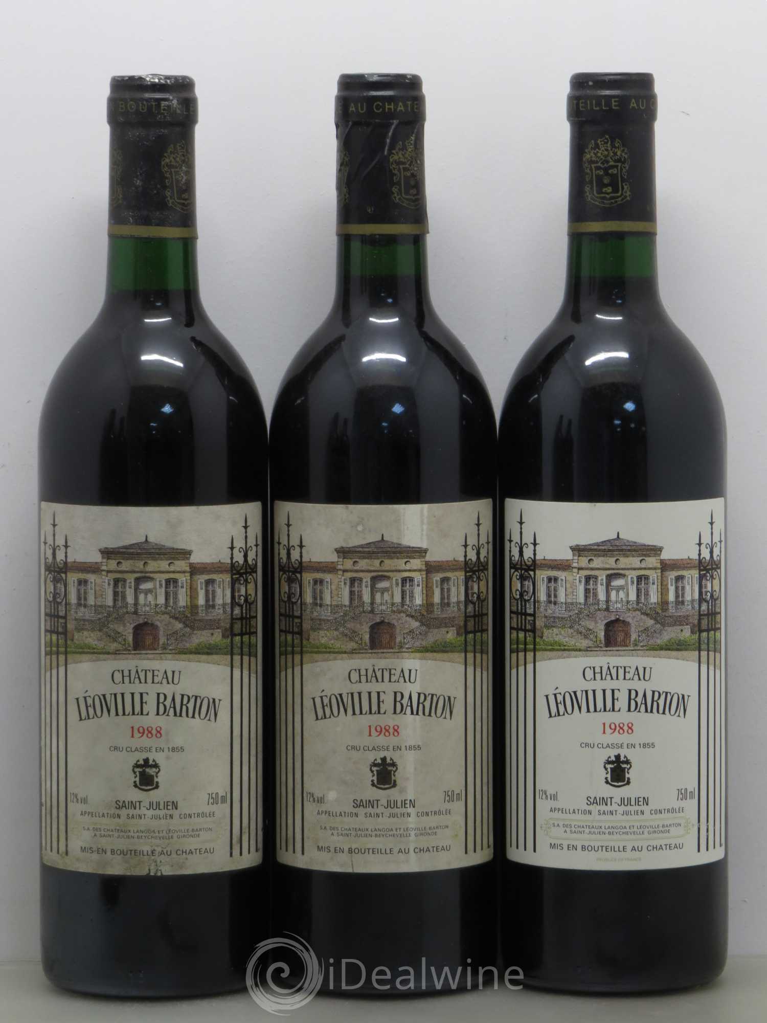 Château Léoville Barton 2ème Grand Cru Classé 1988 - Lot de 5 bouteilles - 1