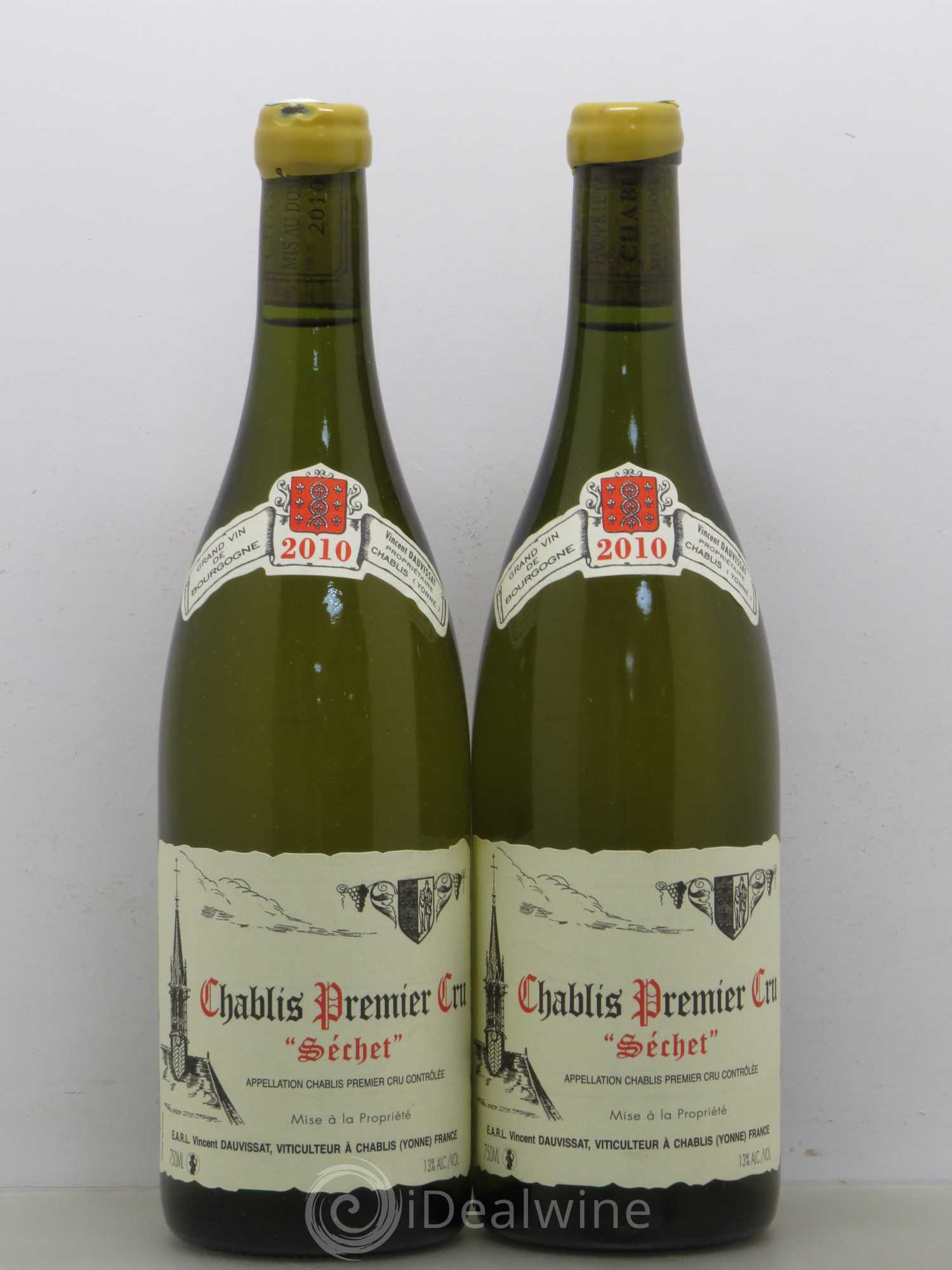 Chablis 1er Cru Séchet Vincent Dauvissat (Domaine) 2010 - Lot de 2 bouteilles - 0