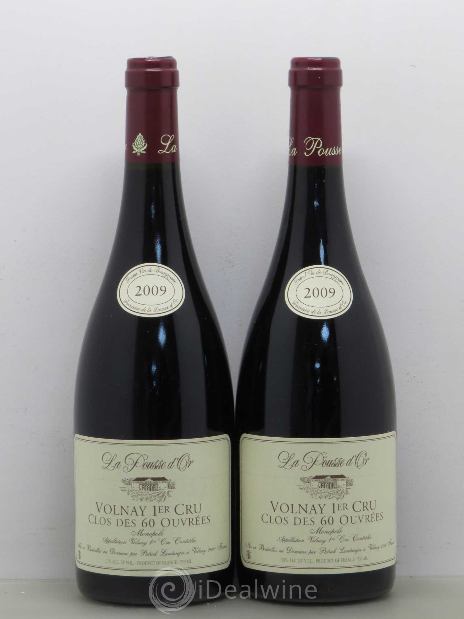 Volnay 1er Cru Clos des 60 ouvrées La Pousse d'Or (Domaine de) 2009 - Lot de 2 bouteilles - 0