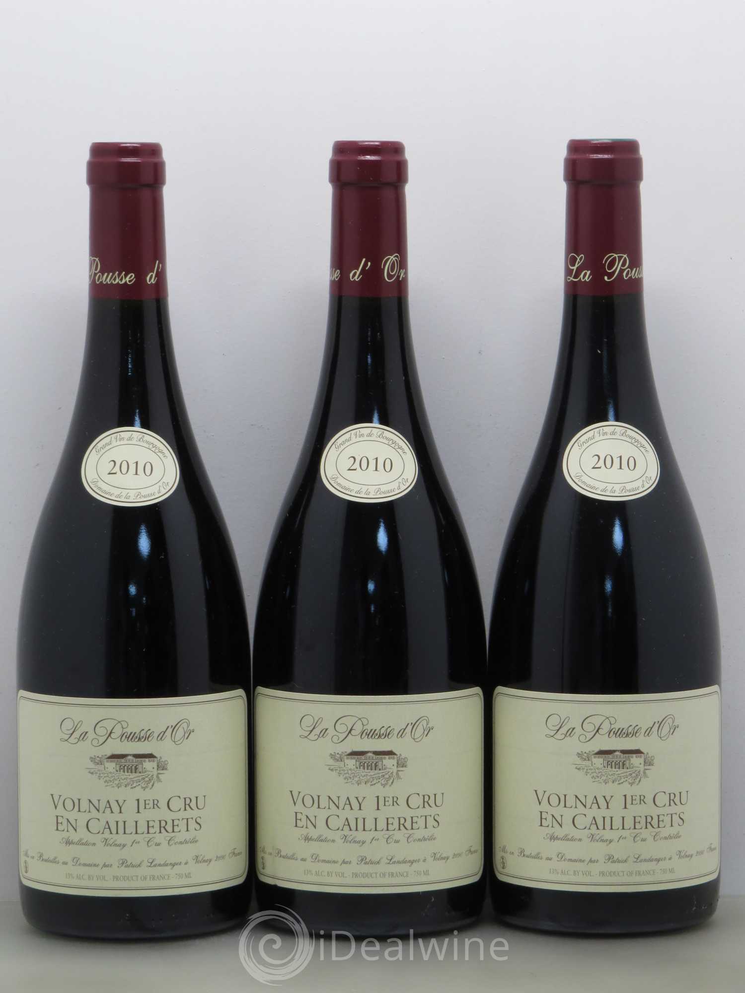 Volnay 1er Cru Les Caillerets La Pousse d'Or (Domaine de) 2010 - Lot de 3 bouteilles - 0
