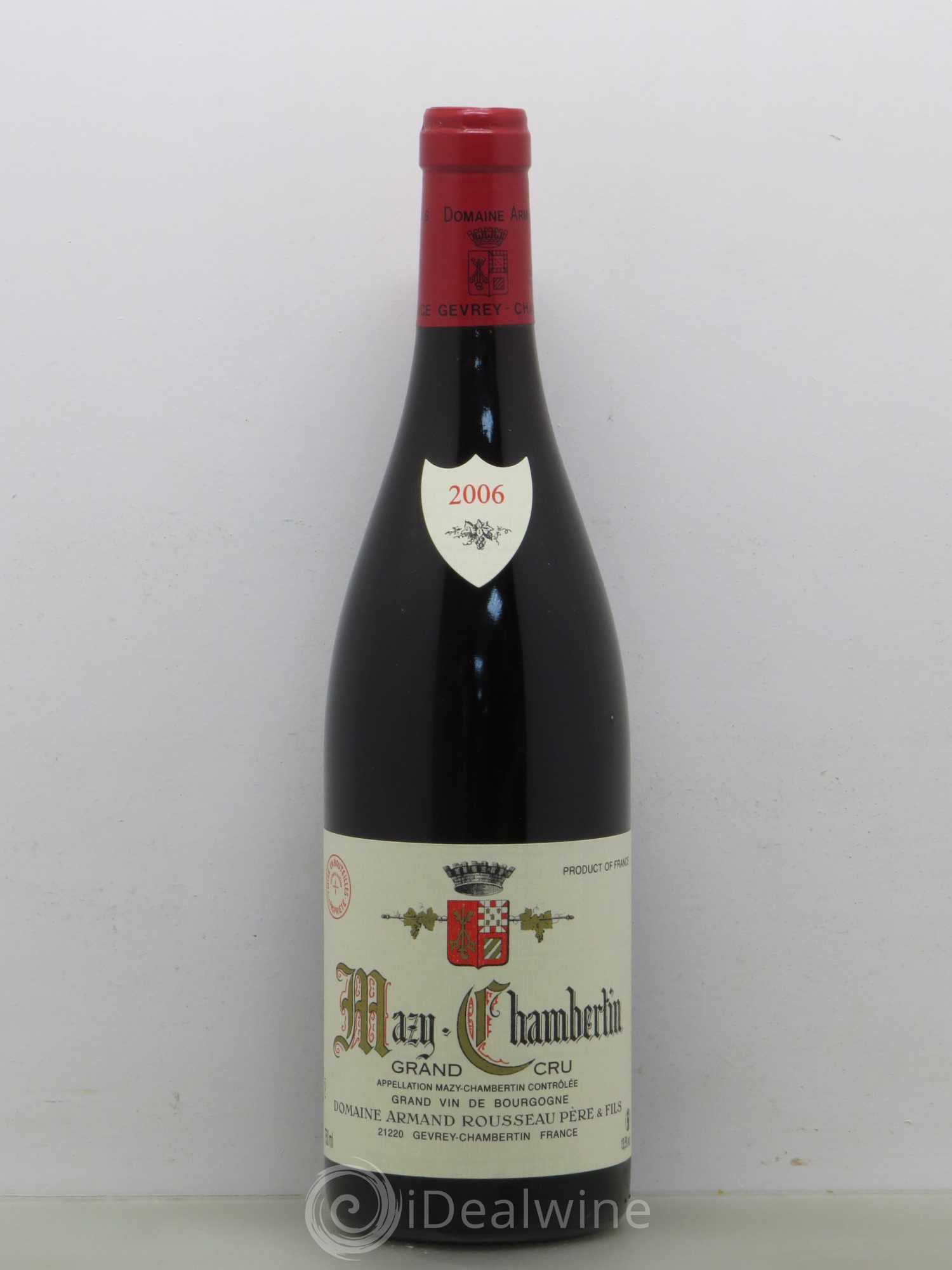 Mazis-Chambertin Grand Cru Armand Rousseau (Domaine) 2006 - Lot de 1 bouteille - 0
