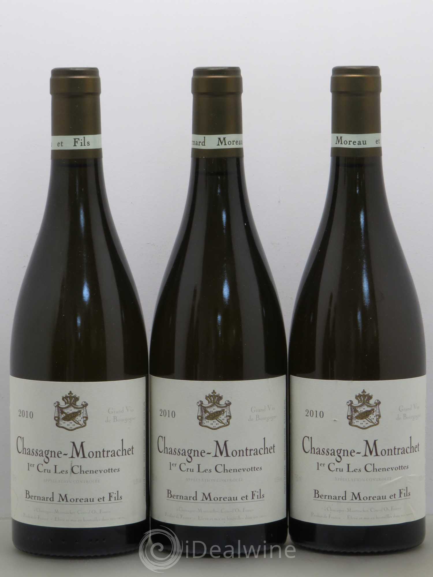 Chassagne-Montrachet 1er Cru Chenevottes Bernard Moreau 2010 - Posten von 5 Flaschen - 1