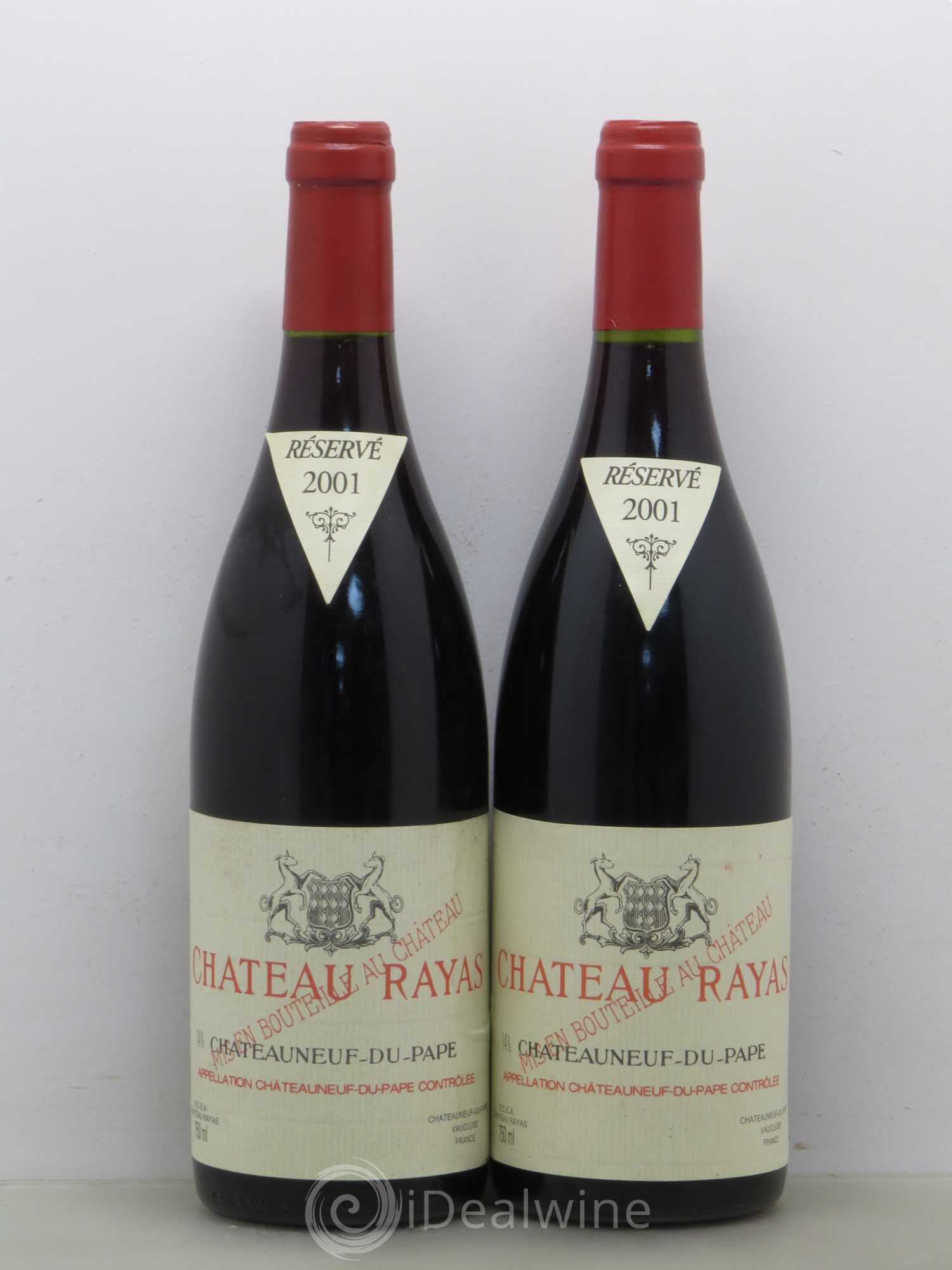 Châteauneuf-du-Pape Château Rayas Emmanuel Reynaud 2001 - Lot de 2 bouteilles - 0