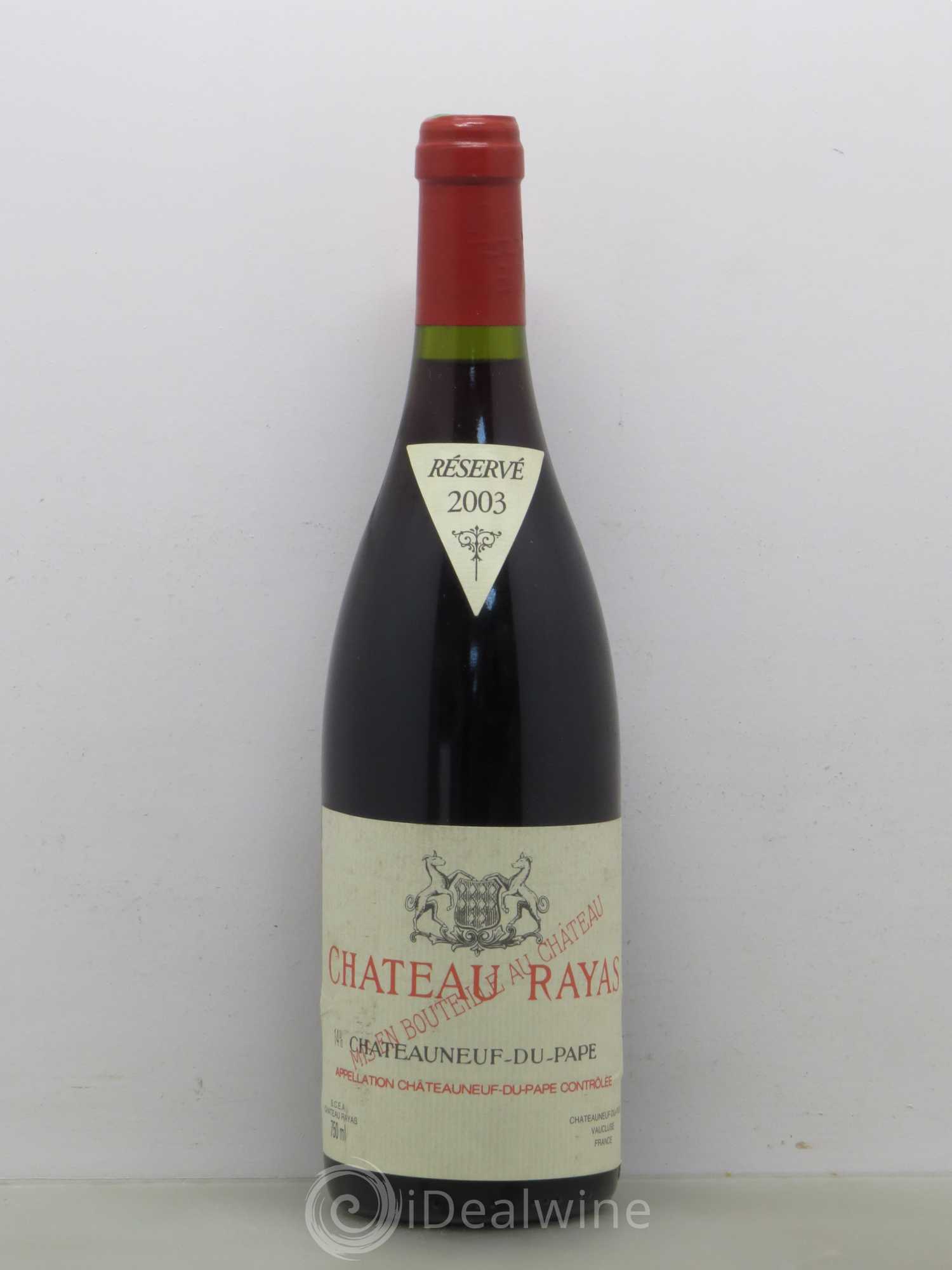 Châteauneuf-du-Pape Château Rayas Emmanuel Reynaud 2003 - Lot de 1 bouteille - 0