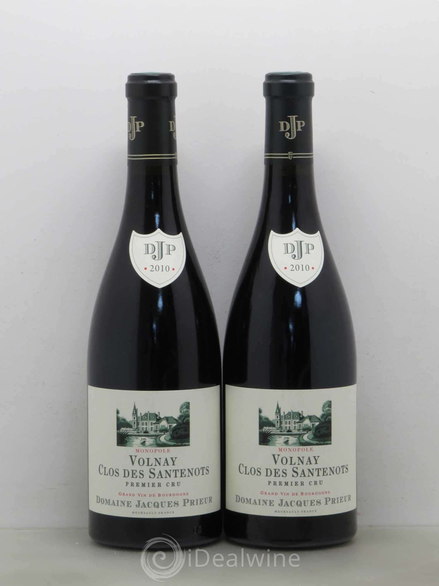 Volnay 1er Cru Clos des Santenots Jacques Prieur (Domaine) 2010 - Lot de 2 bouteilles - 0