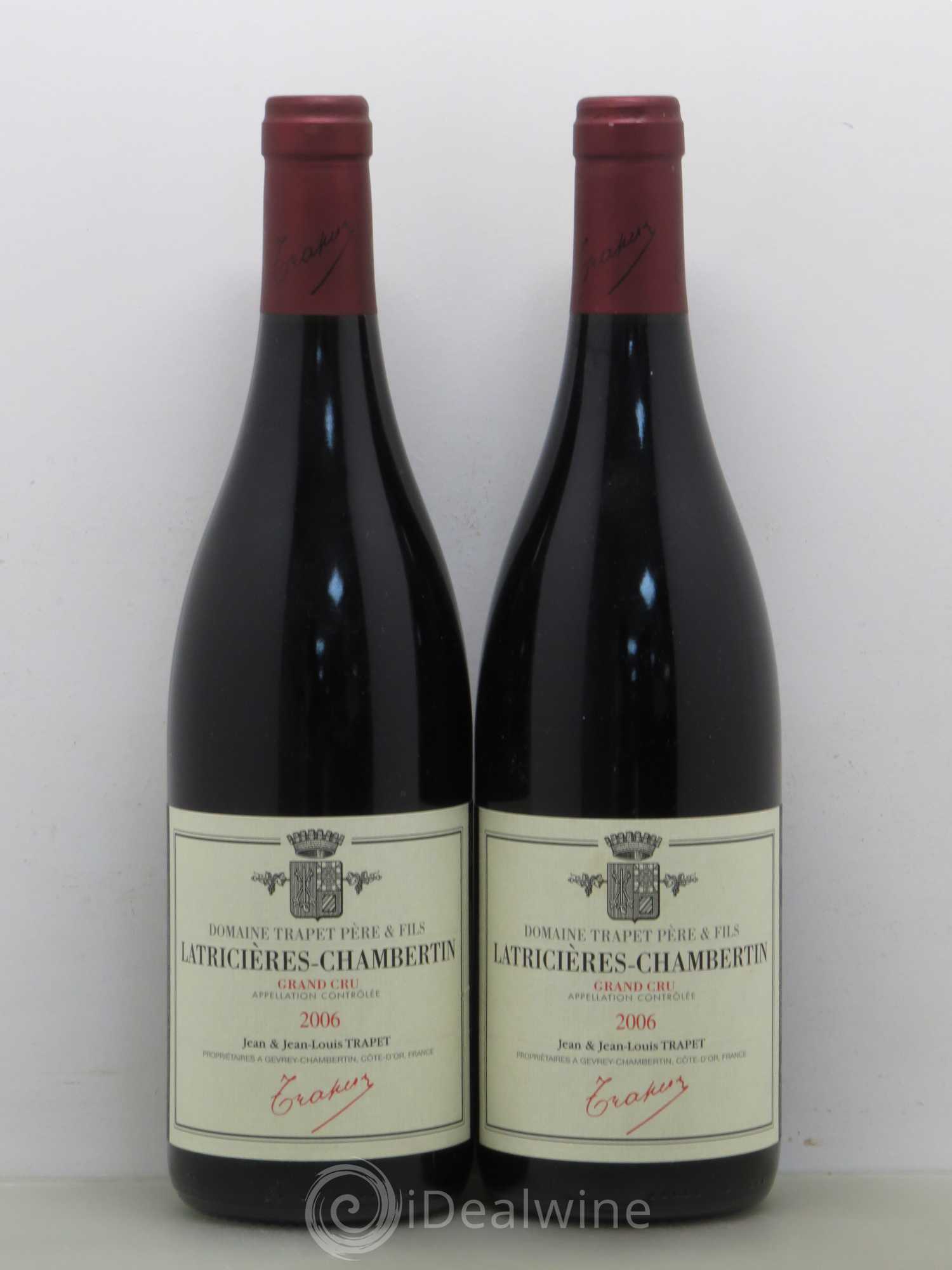 Latricières-Chambertin Grand Cru Domaine Trapet 2006 - Lot de 2 bouteilles - 0