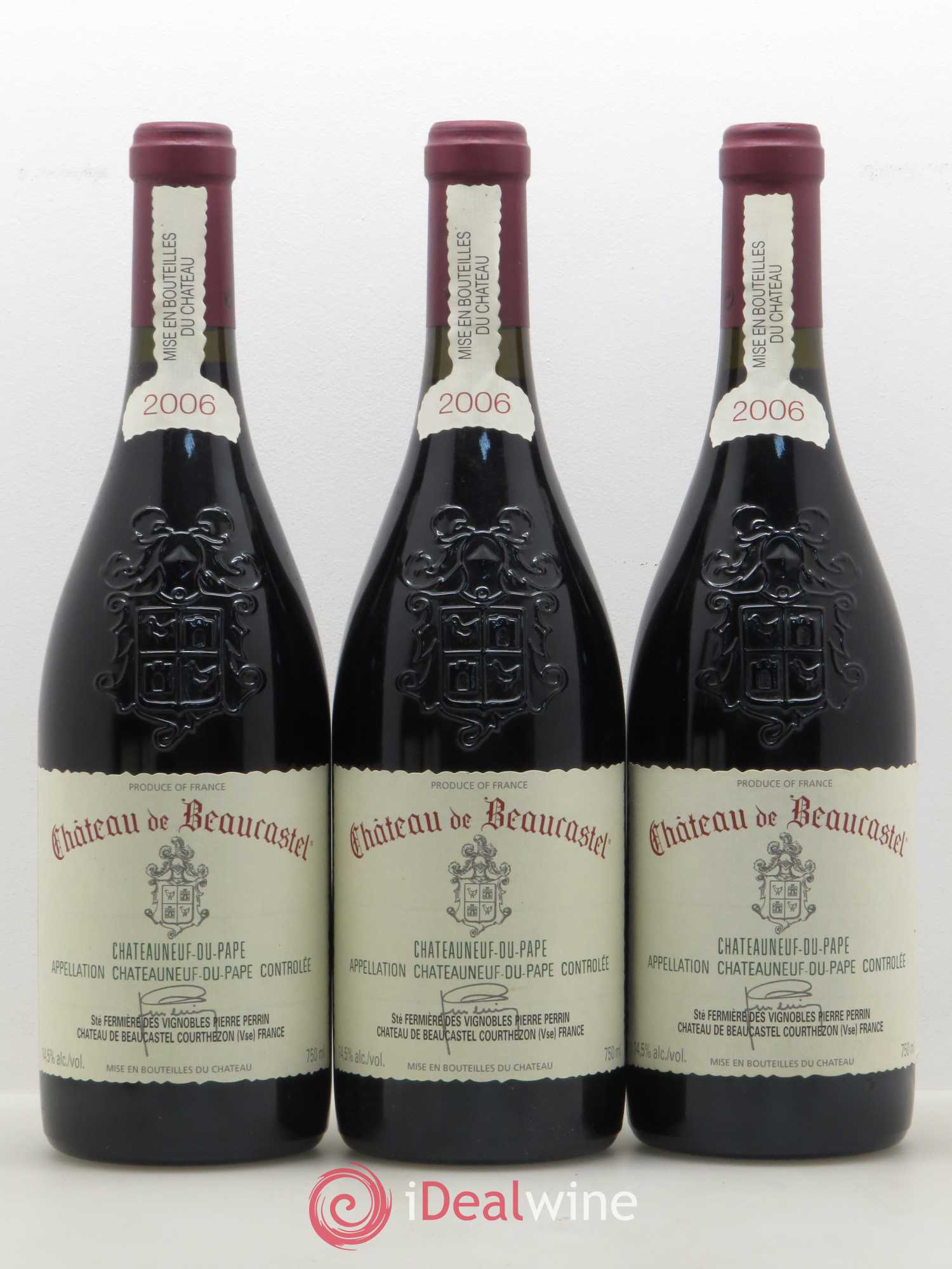 Châteauneuf-du-Pape Château de Beaucastel Famille Perrin 2006 - Lot de 5 bouteilles - 1
