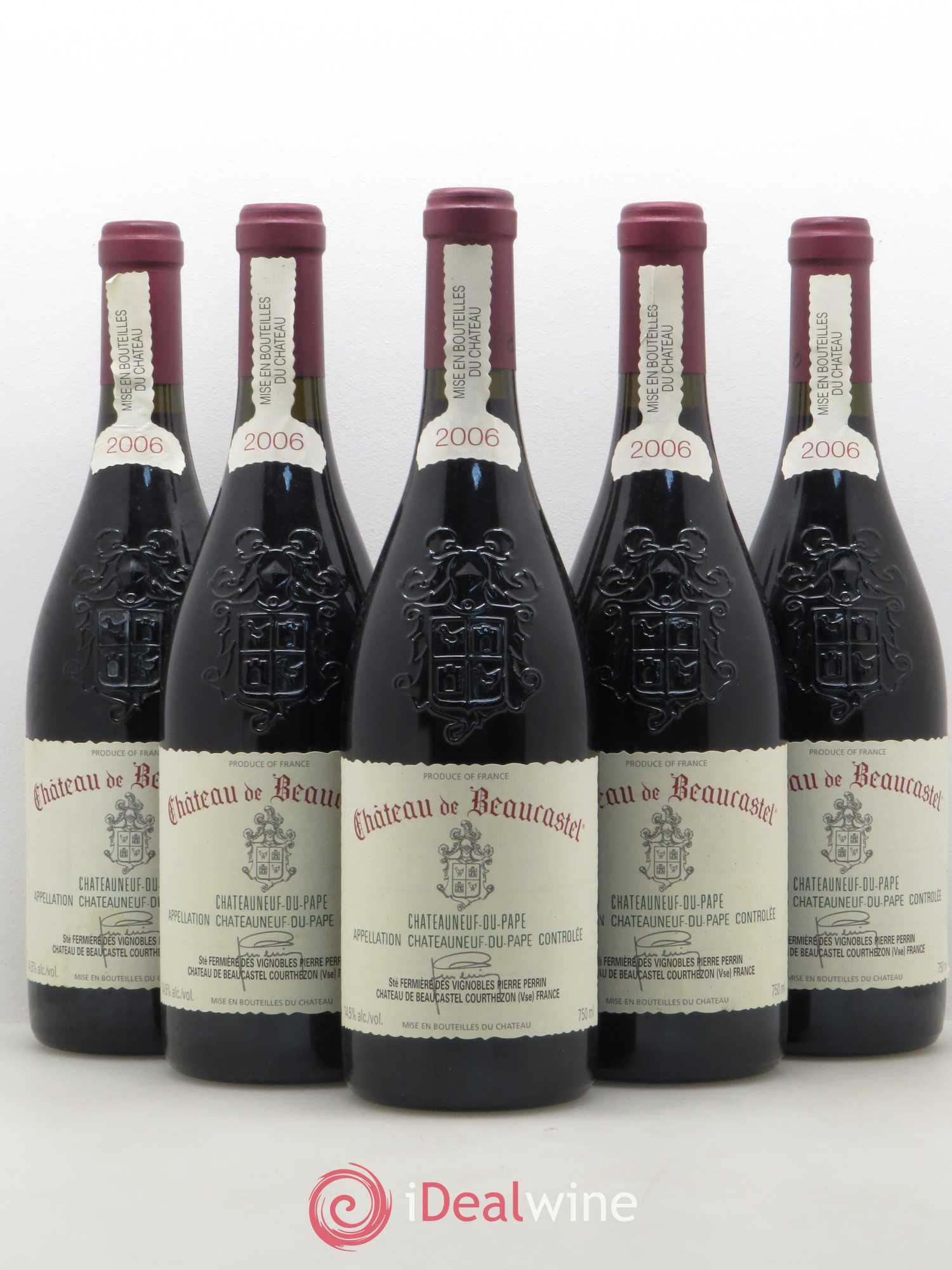 Châteauneuf-du-Pape Château de Beaucastel Famille Perrin 2006 - Lot de 5 bouteilles - 0