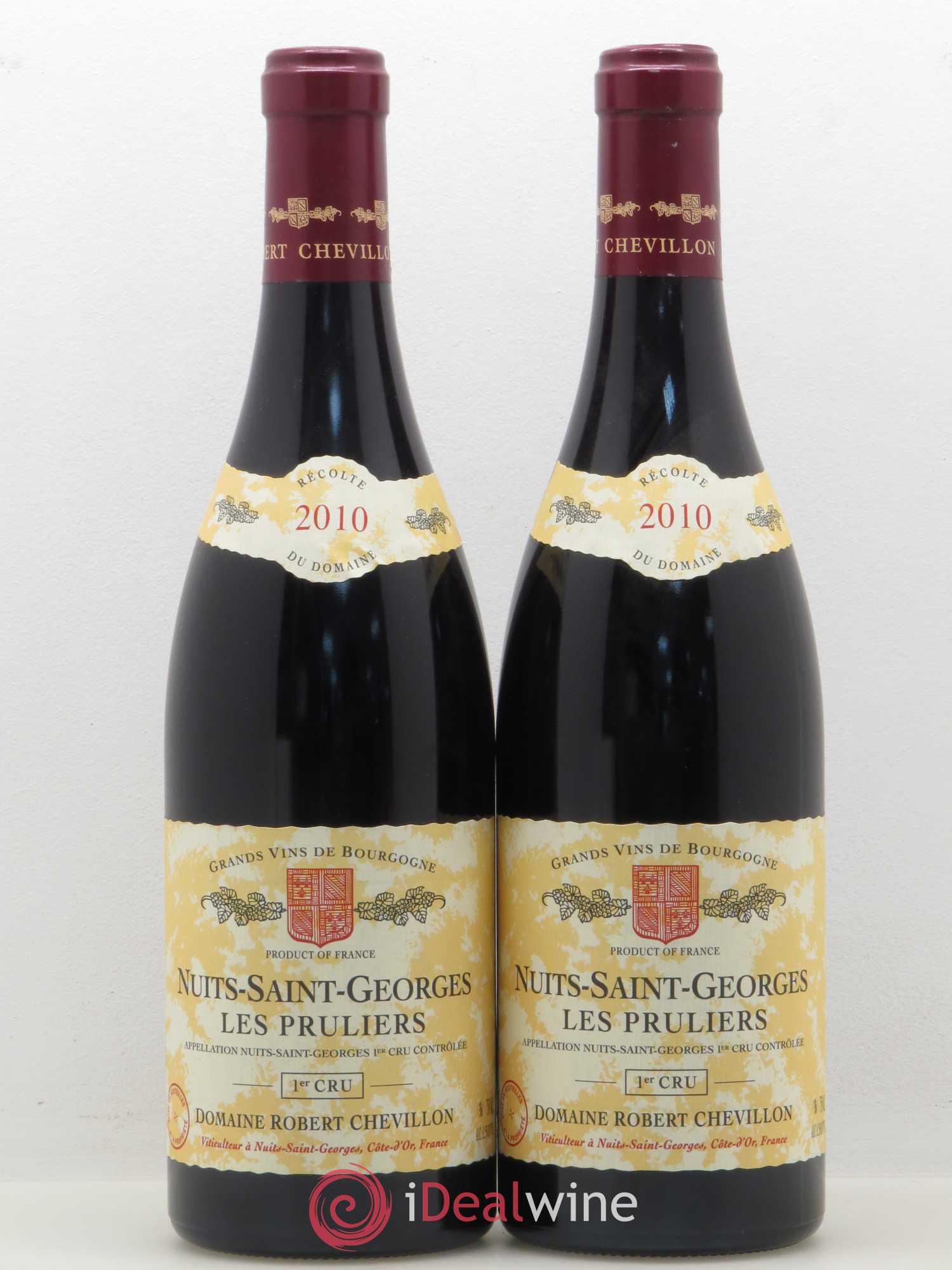 Nuits-Saint-Georges 1er Cru Les Pruliers Robert Chevillon 2010 - Lot de 2 bouteilles - 0