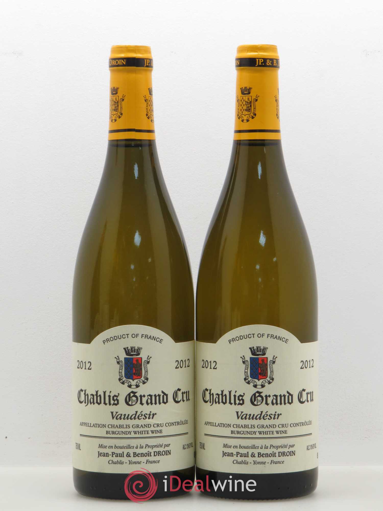 Chablis Grand Cru Vaudésir Jean-Paul & Benoît Droin (Domaine) 2012 - Lot de 5 bouteilles - 2
