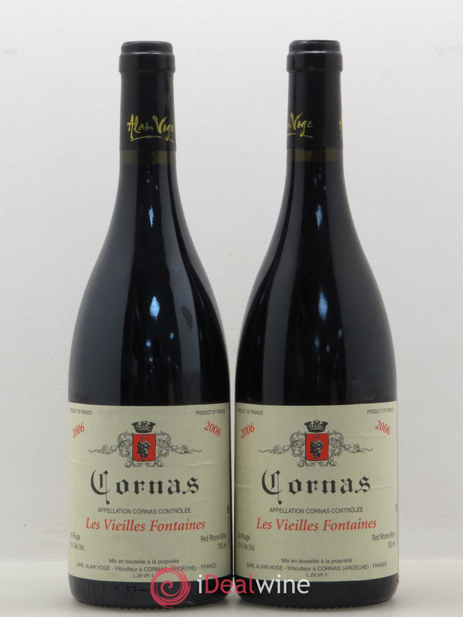 Cornas Les Vieilles Fontaines Alain Voge (Domaine) 2006 - Lot de 2 bouteilles - 0