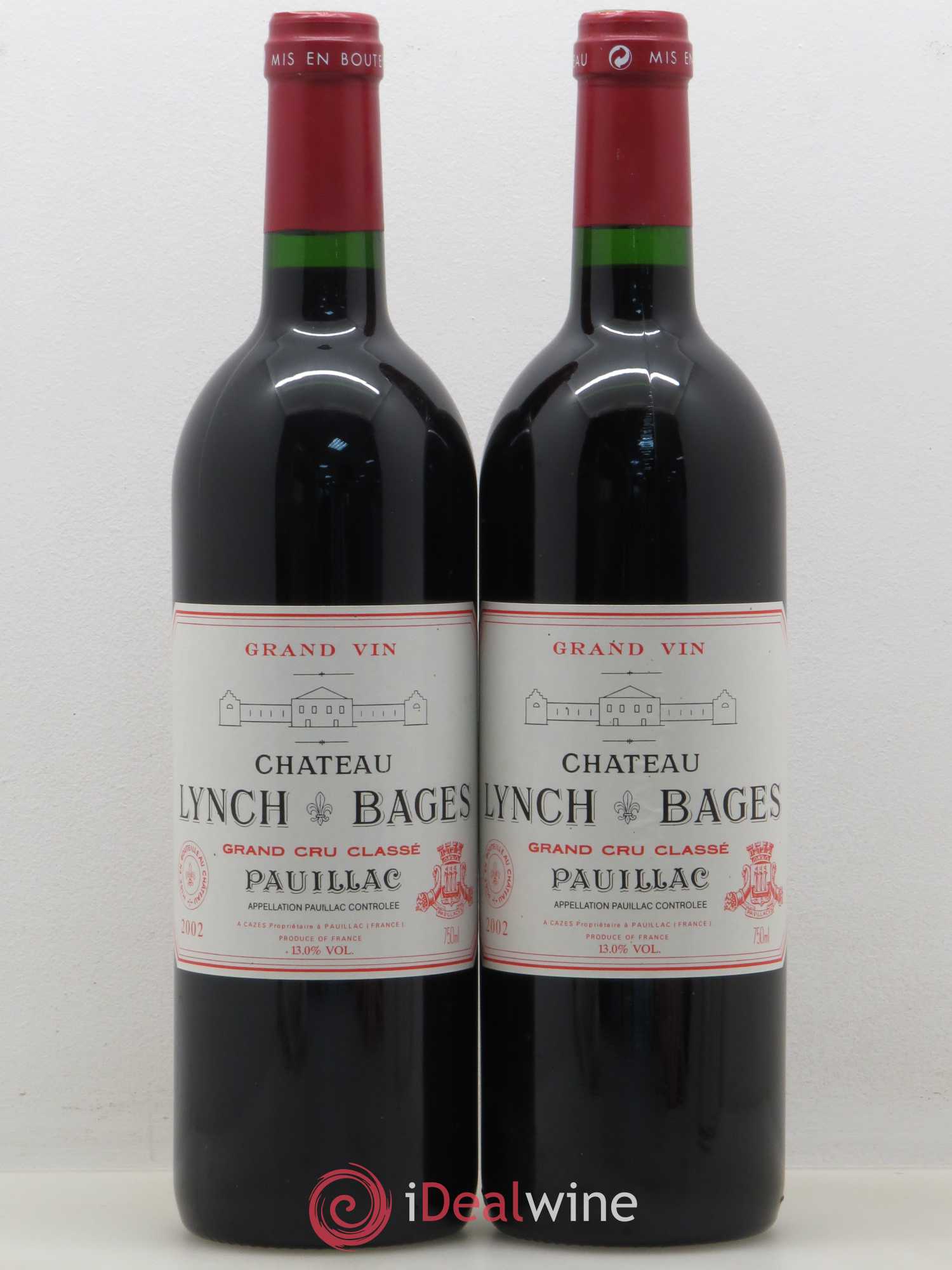 Château Lynch Bages 5ème Grand Cru Classé 2002 - Lot de 2 bouteilles - 0