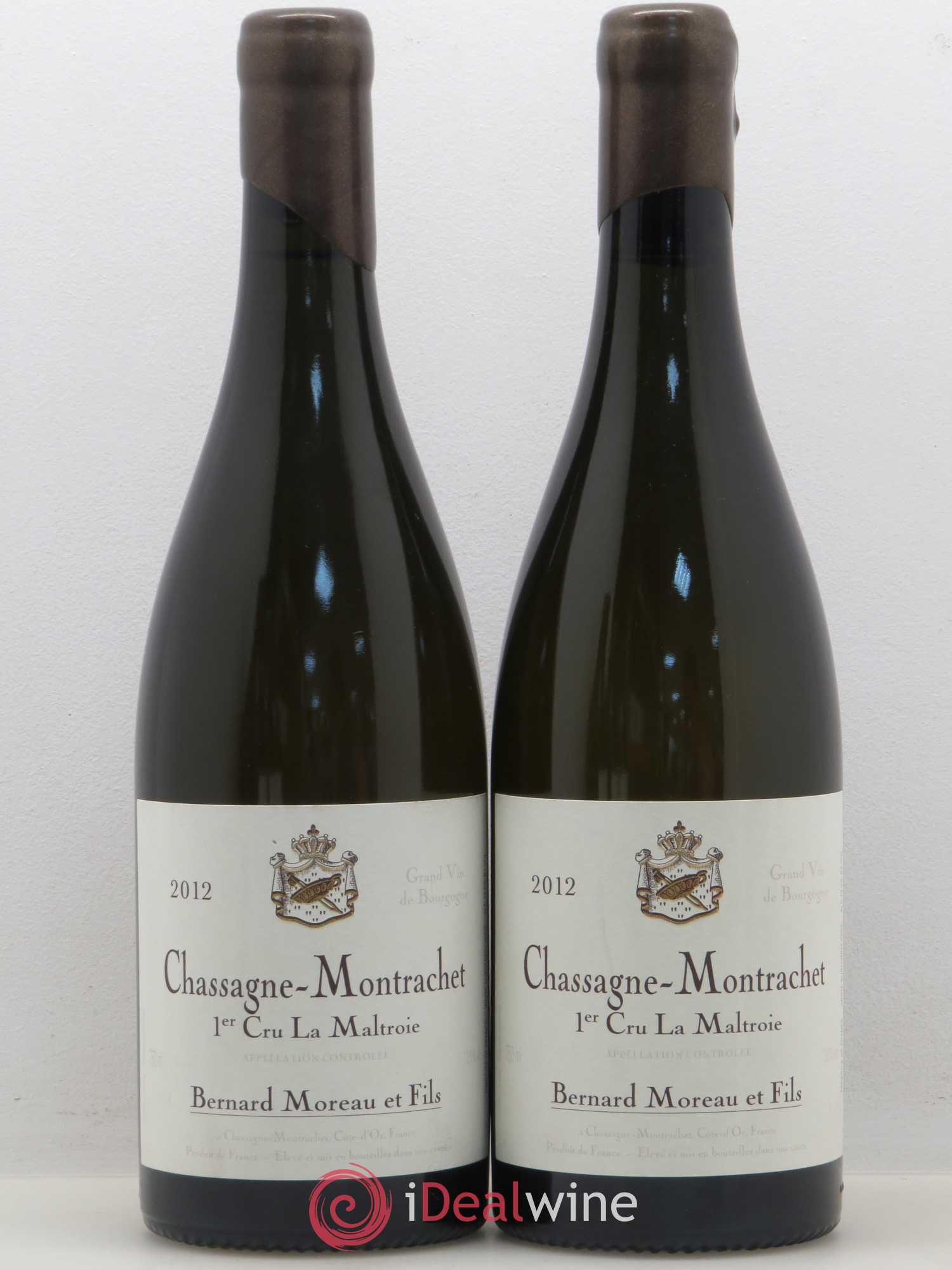 Chassagne-Montrachet 1er Cru La Maltroie Bernard Moreau 2012 - Posten von 5 Flaschen - 2