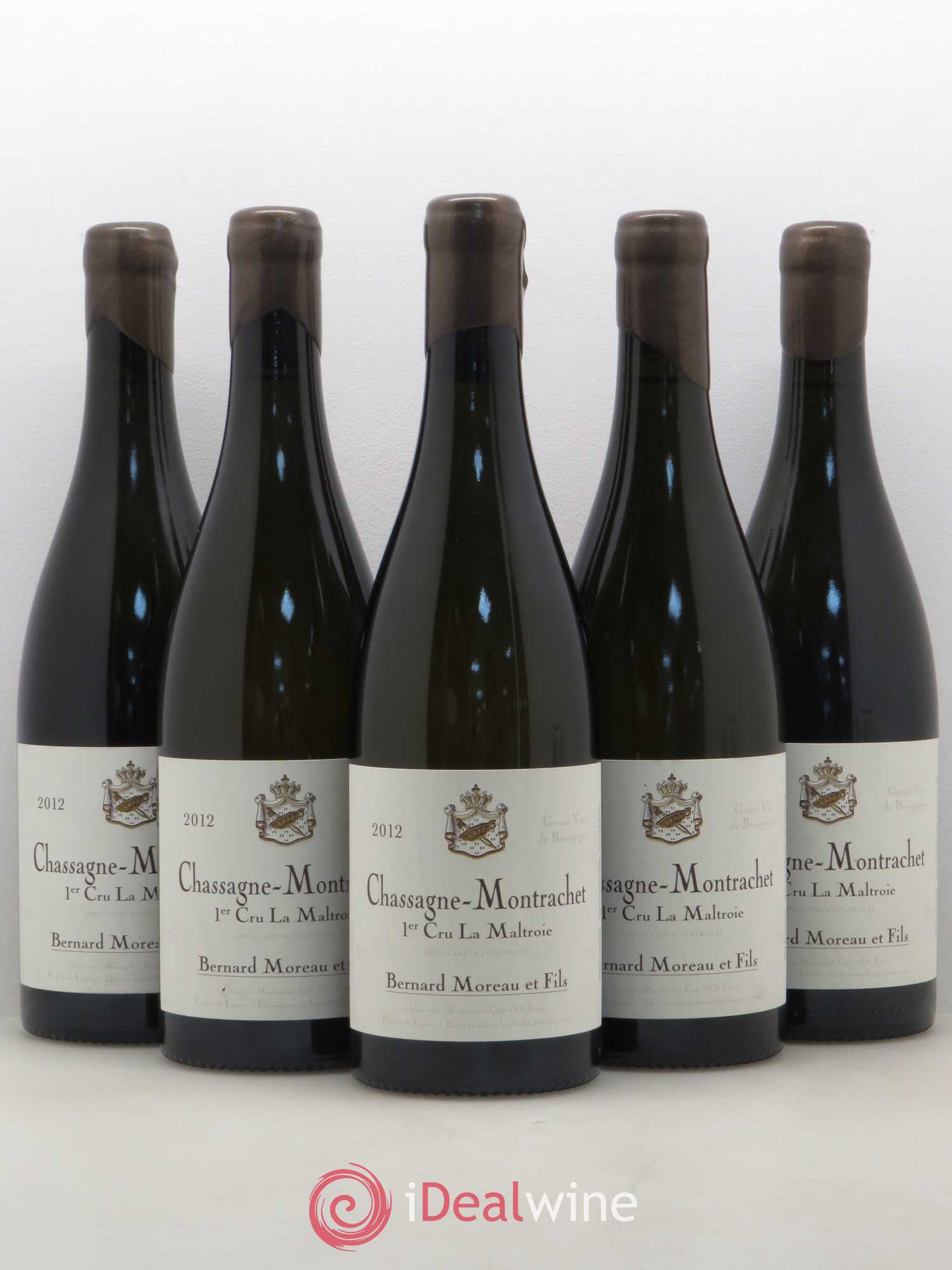 Chassagne-Montrachet 1er Cru La Maltroie Bernard Moreau 2012 - Posten von 5 Flaschen - 0