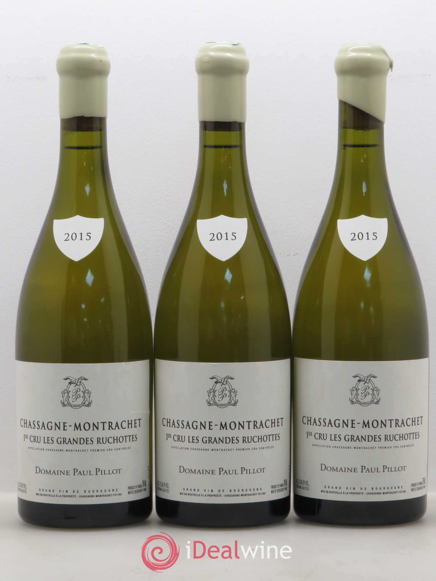 Chassagne-Montrachet 1er Cru Les Grandes Ruchottes Paul Pillot (Domaine) 2015 - Lot de 3 bouteilles - 0
