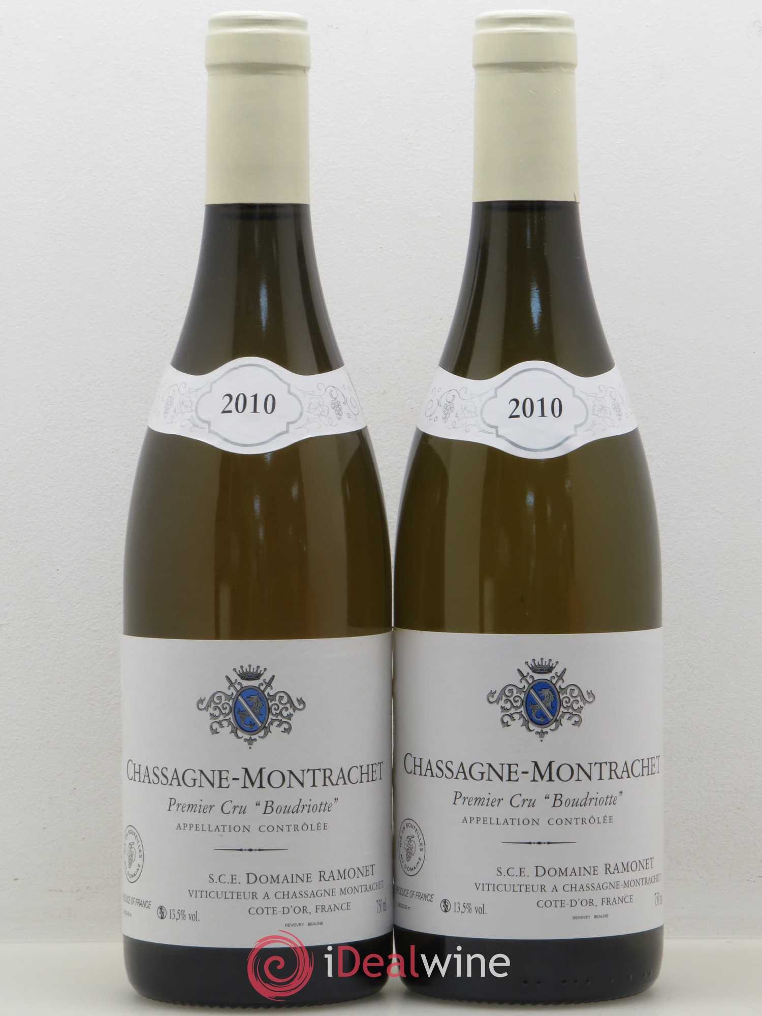 Chassagne-Montrachet 1er Cru Boudriotte Ramonet (Domaine) 2010 - Lot de 2 bouteilles - 0