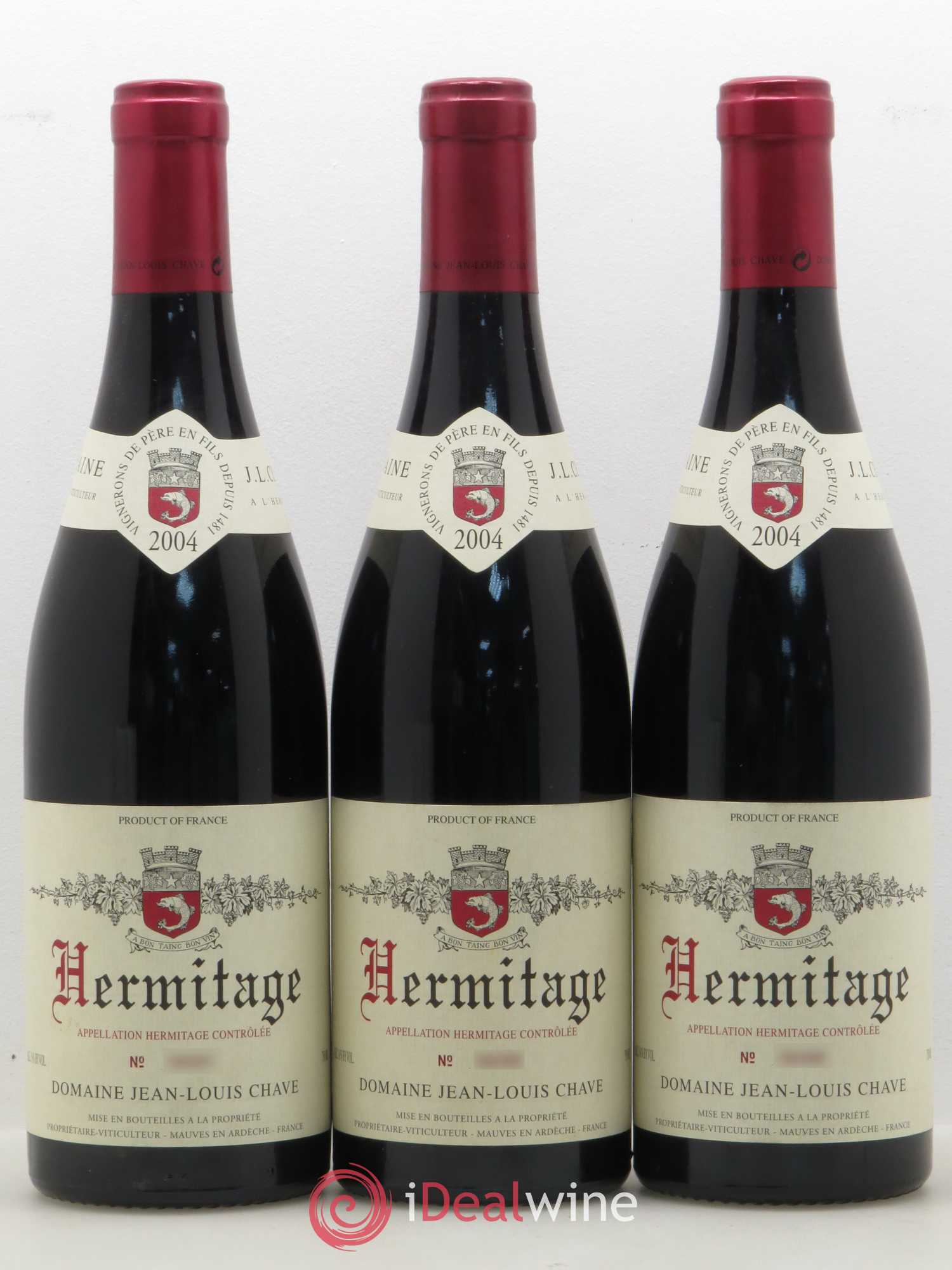 Hermitage Jean-Louis Chave 2004 - Lot de 3 bouteilles - 0