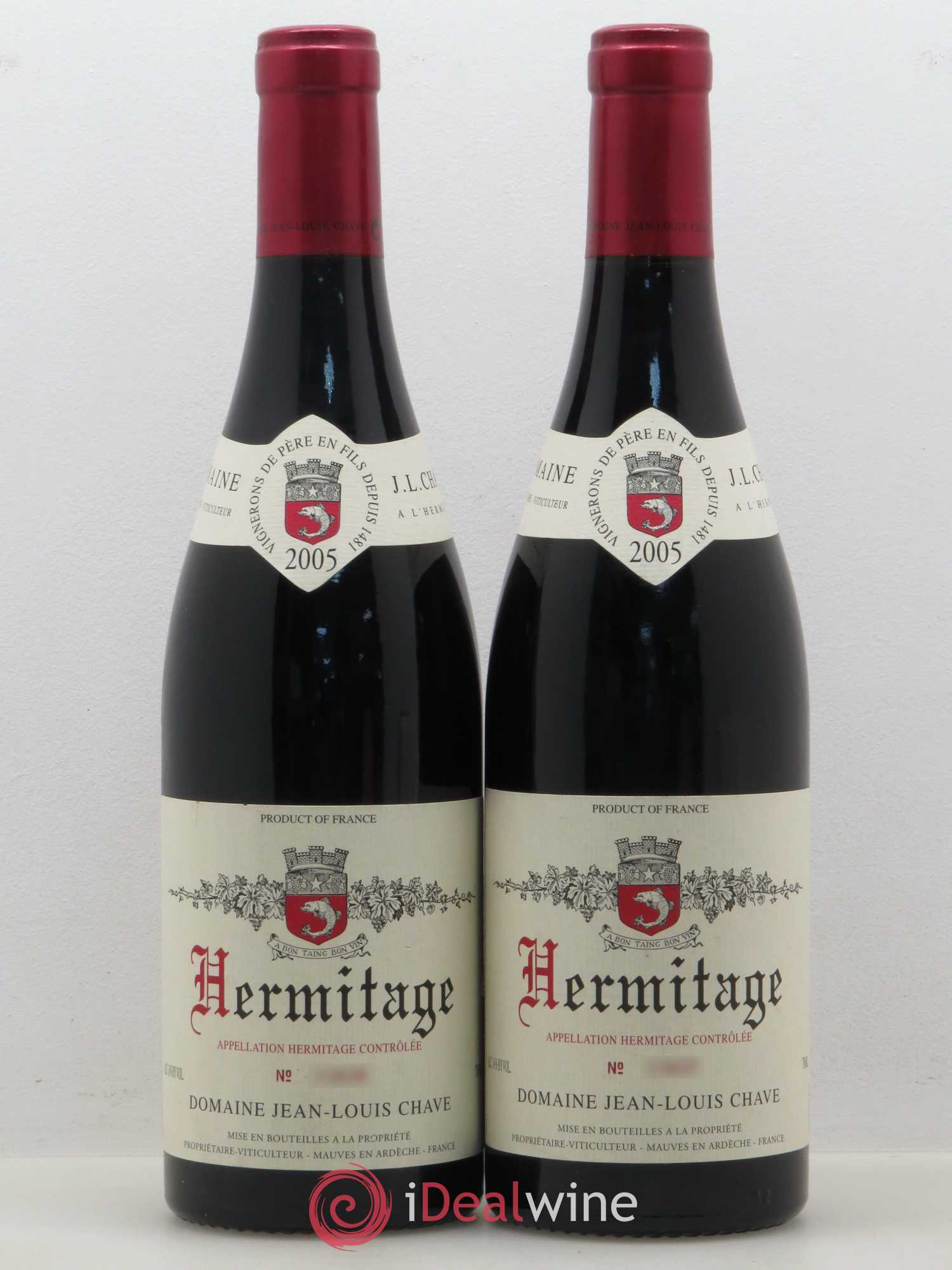 Hermitage Jean-Louis Chave 2005 - Lot de 2 bouteilles - 0