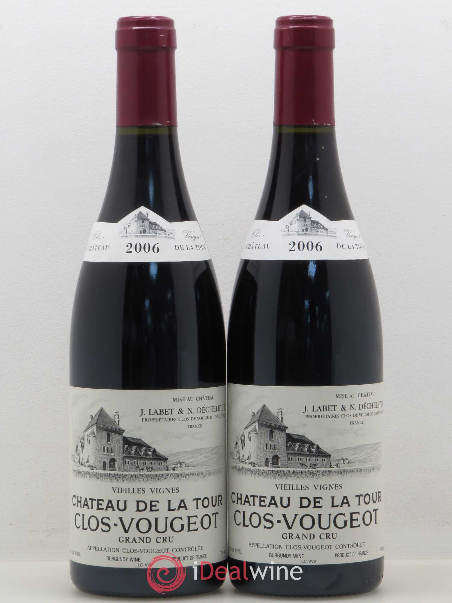 Clos de Vougeot Grand Cru Vieilles Vignes Château de La Tour 2006 - Lot de 2 bouteilles - 0