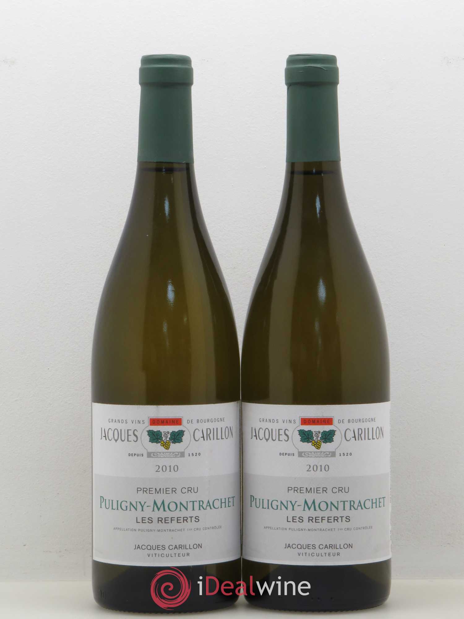 Puligny-Montrachet 1er Cru Les Referts Jacques Carillon 2010 - Lot de 2 bouteilles - 0