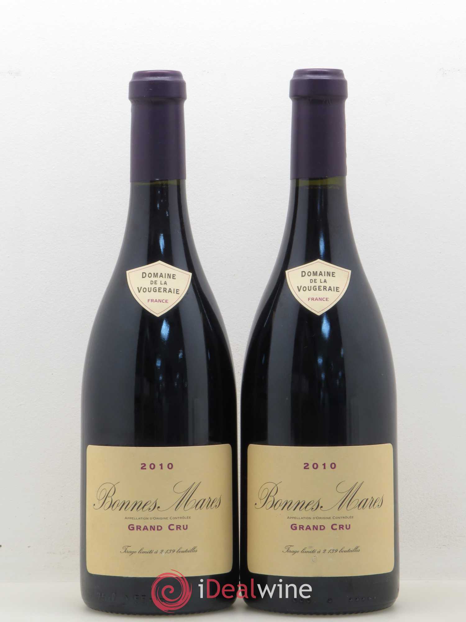 Bonnes-Mares Grand Cru La Vougeraie 2010 - Lot de 2 bouteilles - 0