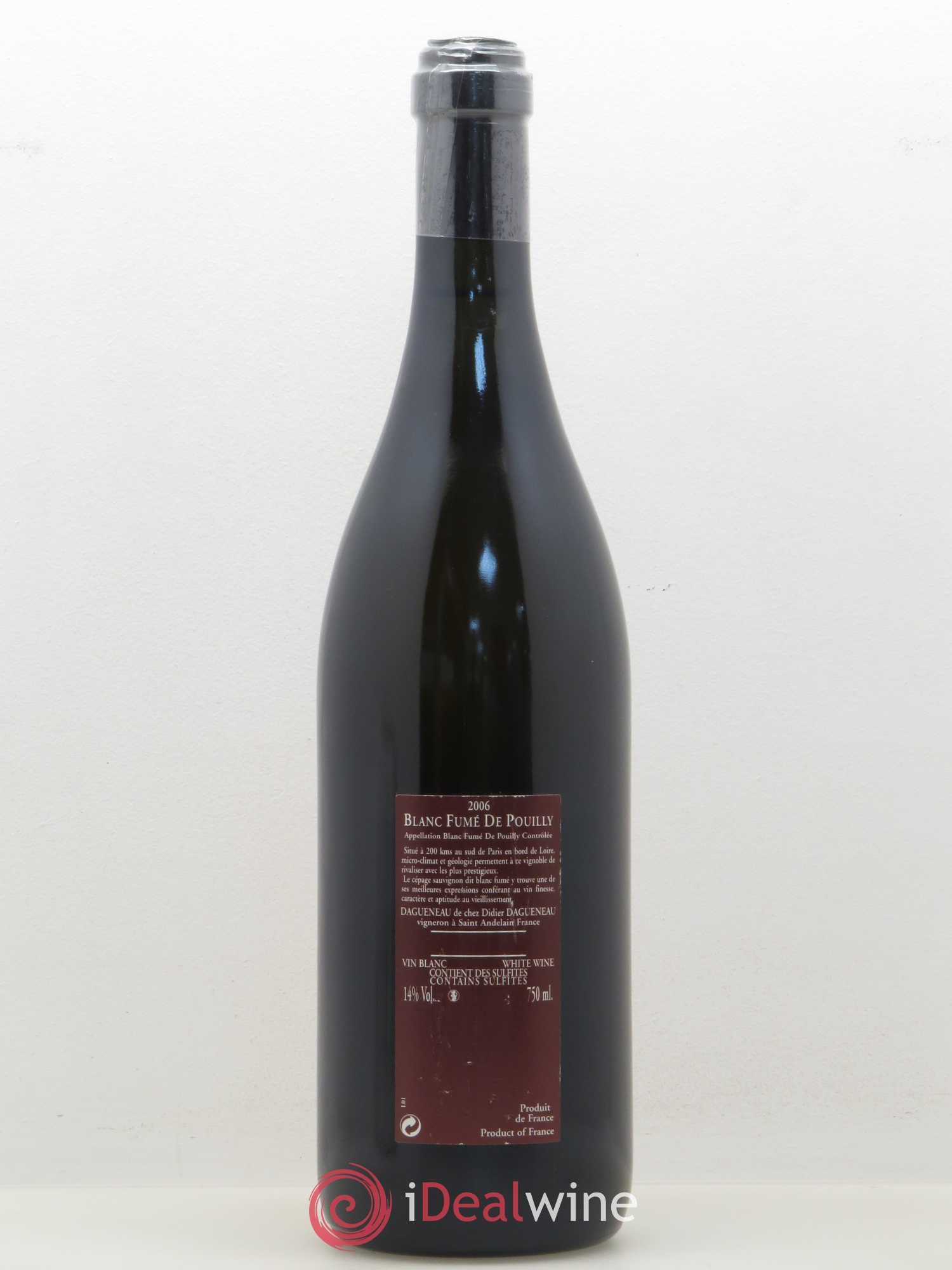 Vin de France (anciennement Pouilly-Fumé) Pur Sang Dagueneau (Domaine Didier - Louis-Benjamin) 2006 - Lot de 1 bouteille - 1