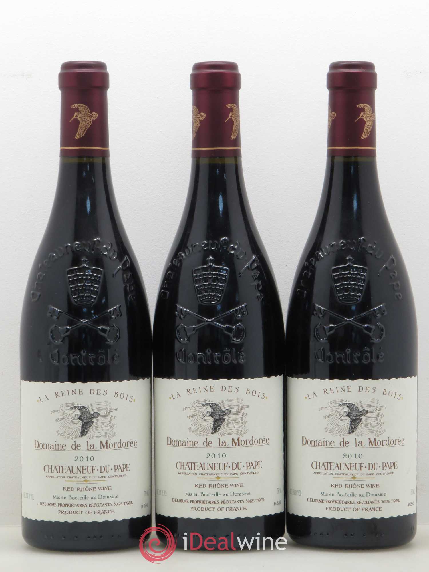 Châteauneuf-du-Pape Cuvée de la Reine des Bois La Mordorée (Domaine de) 2010 - Lot de 3 bouteilles - 0