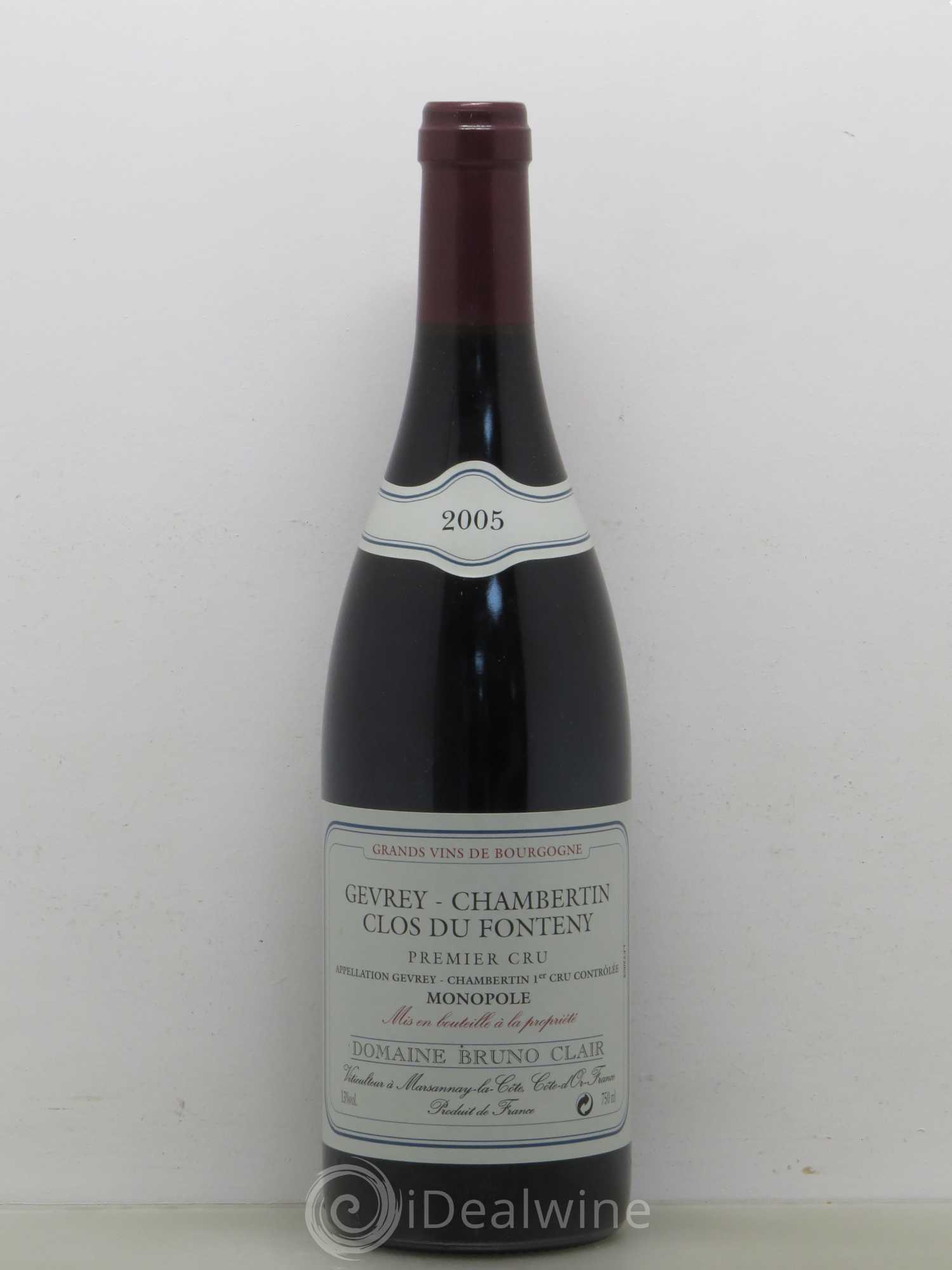 Gevrey-Chambertin 1er Cru Clos du Fonteny Bruno Clair (Domaine) 2005 - Lot de 1 bouteille - 0